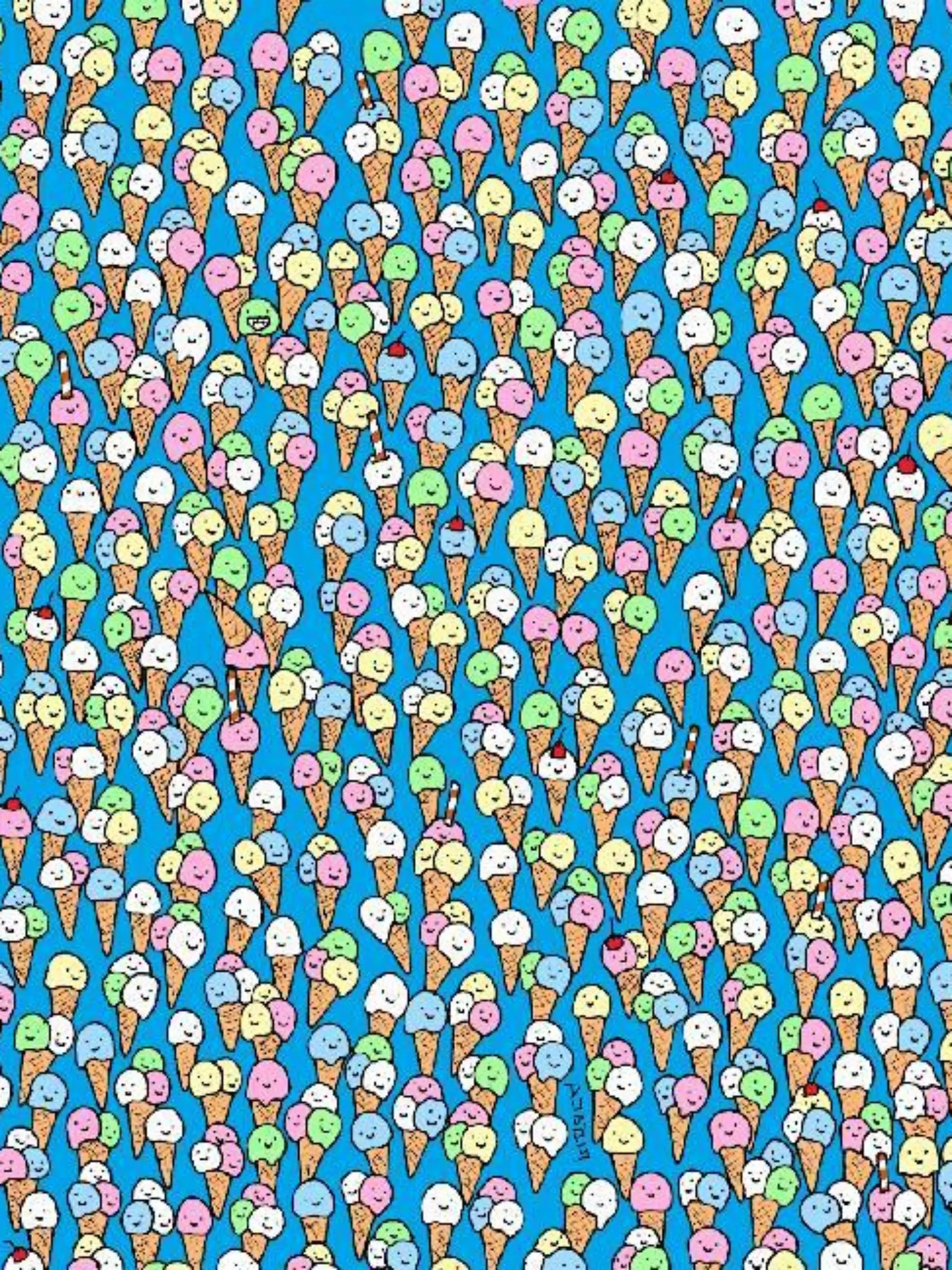 viele Eiswaffeln und ein Lolli