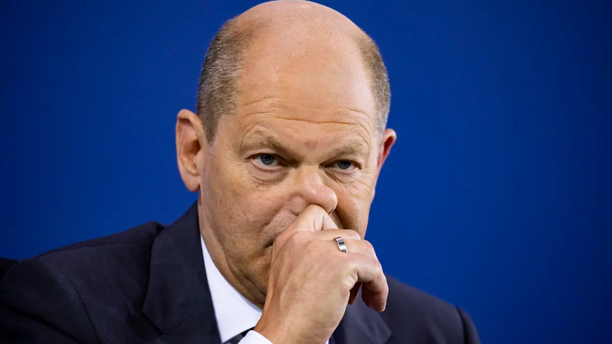 News Bilder des Tages Chancellor Scholz Meets Foreign Press Association in Berlin German Chancellor Olaf Scholz is pictured during a meeting with the Foreign Press Association VAP at the Chancellery in Berlin, Germany on June 8, 2022. Berlin Berlin Germany PUBLICATIONxNOTxINxFRA Copyright: xEmmanuelexContinix originalFilename: contini-chancell220608_npSfS.jpg