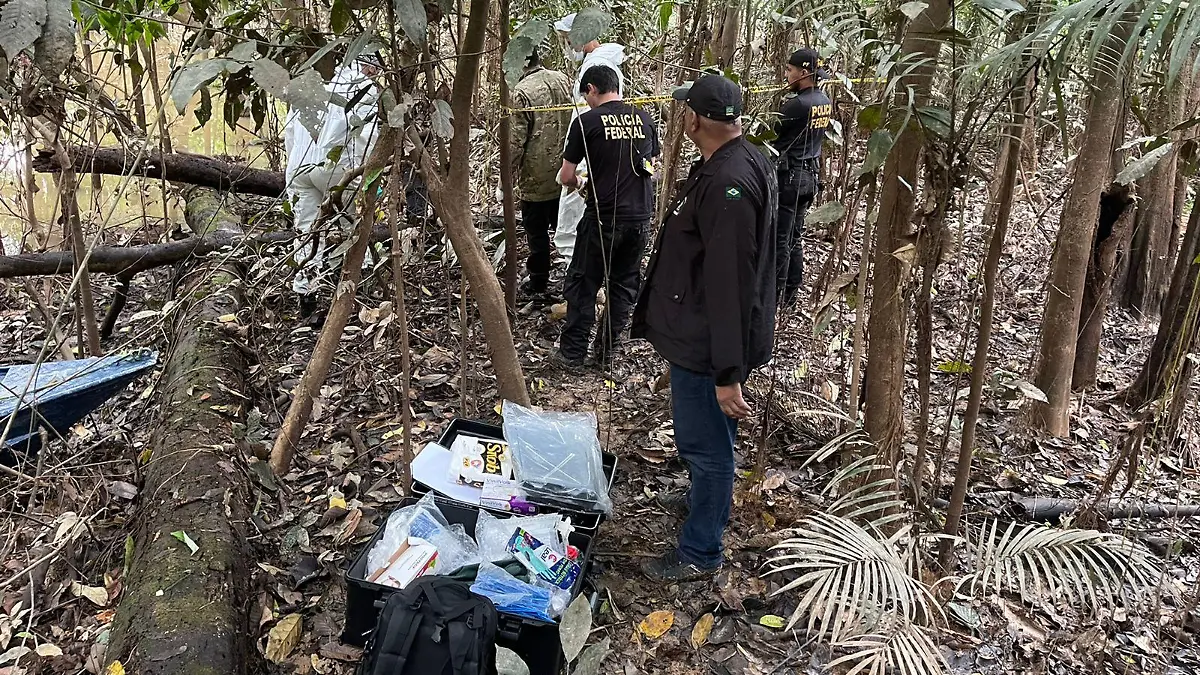 12.06.2022, Brasilien, Amazonas: Auf diesem von der brasilianischen Polizei zur Verfügung gestellten Bild ist der Einsatz nach dem Verschwinden eines brasilianischen Indigenen-Experten und eines britischen Journalisten am Itaquaí-Fluss tief im Amazonasgebiet zu sehen. Eine Woche nach ihrem Verschwinden sind persönliche Gegenstände der beiden gefunden worden. Foto: ---/Policia Federal Brasil/dpa - ACHTUNG: Nur zur redaktionellen Verwendung und nur mit vollständiger Nennung des vorstehenden Credits +++ dpa-Bildfunk +++