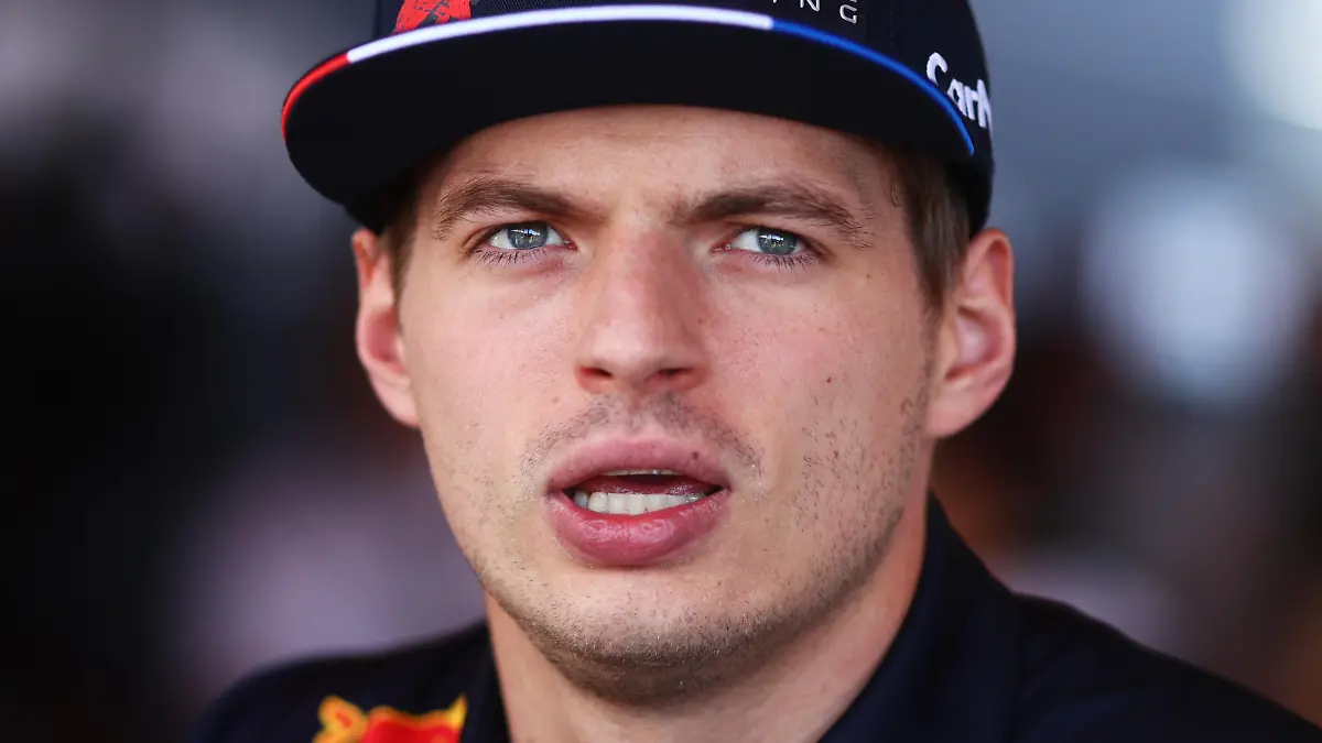 BAKU, AZERBAIJAN - JUNE 10: Max Verstappen of the Netherlands and Oracle Red Bull Racing talks to the media in the Paddock prior to practice ahead of the F1 Grand Prix of Azerbaijan at Baku City Circuit on June 10, 2022 in Baku, Azerbaijan. (Photo by Clive Rose/Getty Images)