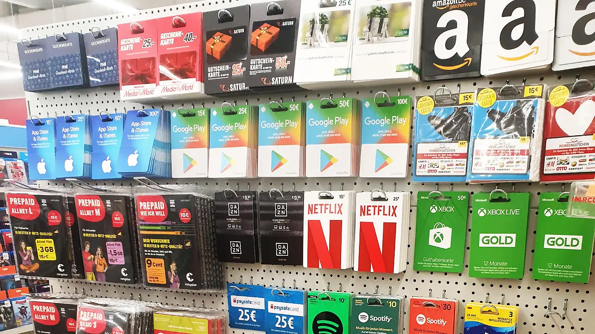 Geschenk- und Guthabenkarten, Deutschland | giftcards and prepaid cards, Germany