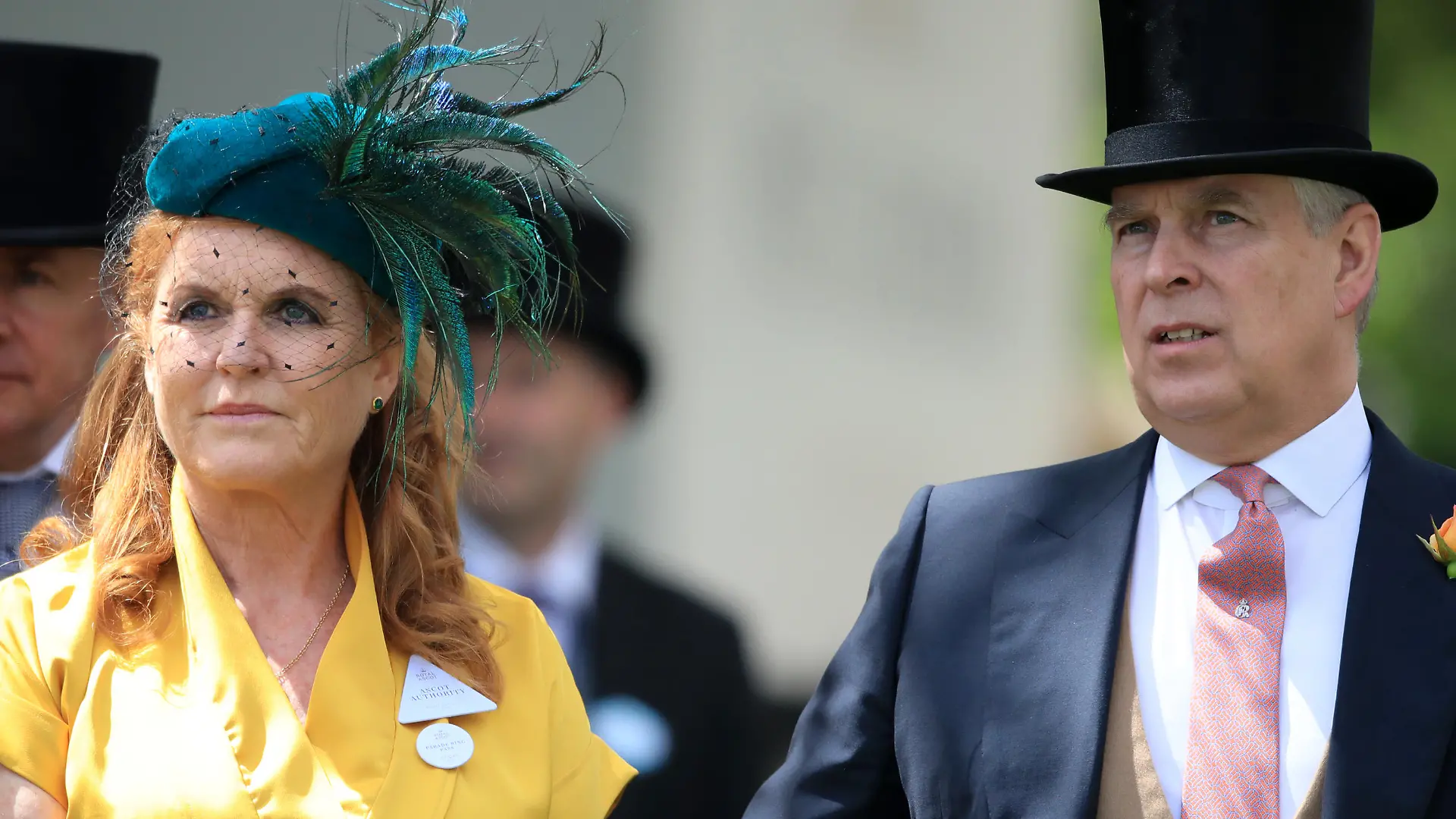 Royal Ascot - Day Four - Ascot Racecourse. Sarah, Duchess of York and The Duke of York arriving during day four of Royal Ascot at Ascot Racecourse. Picture date: Friday June 21, 2019. See PA story RACING Ascot. Photo credit should read: Adam Davy/PA Wire. RESTRICTIONS: Use subject to restrictions. Editorial use only, no commercial or promotional use. No private sales. URN:43661850