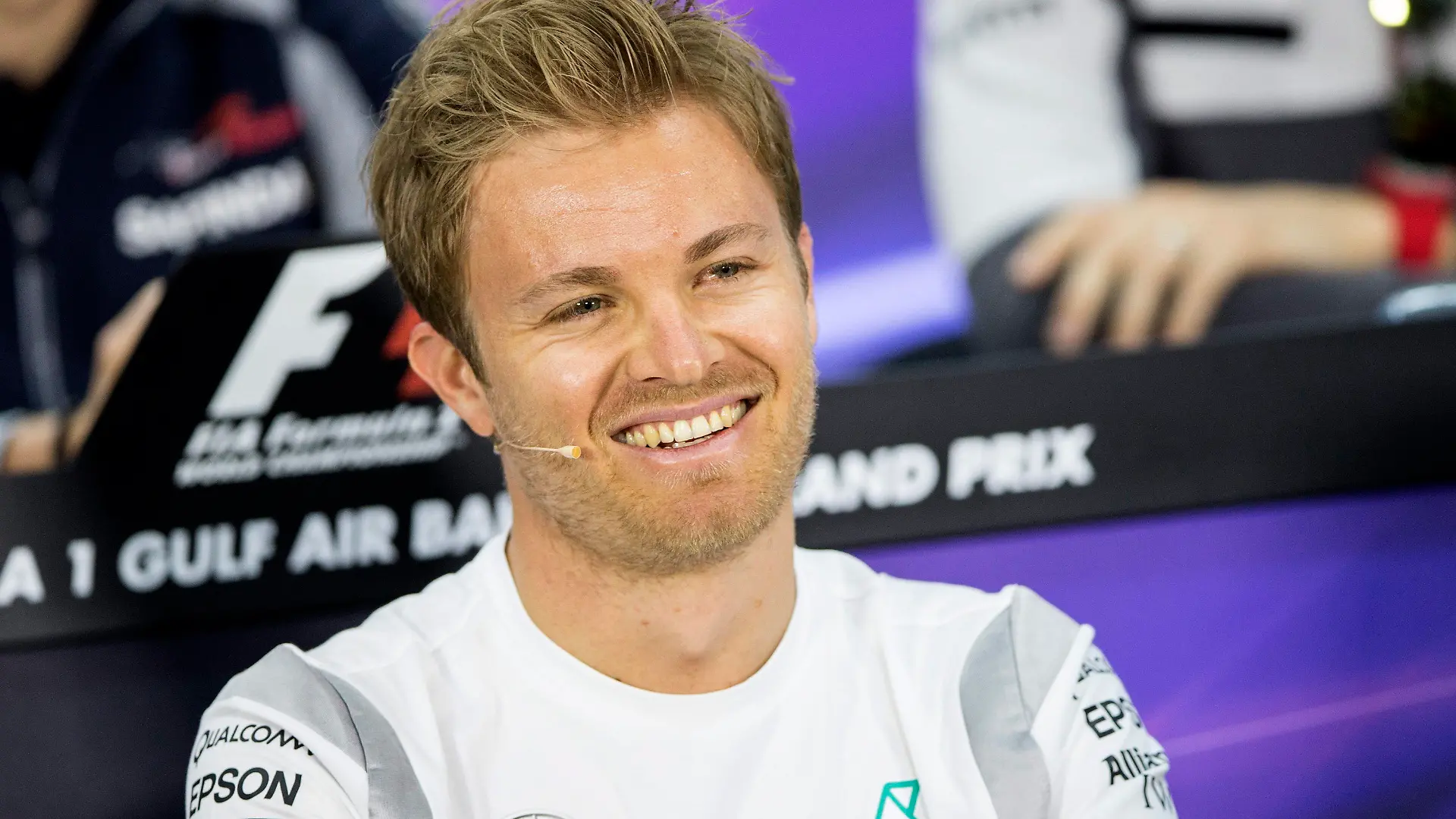 ARCHIV - German Formula One driver Nico Rosberg of Mercedes AMG GP attends a press conference of the Bahrain Formula One Grand Prix at the Sakhir circuit near Manama, Bahrain, 31 March 2016. EPA/VALDRIN XHEMAJ (zu dpa Nico Rosberg rettete kleines Kind am Strand von Monaco vom 02.04.2016) +++(c) dpa - Bildfunk+++