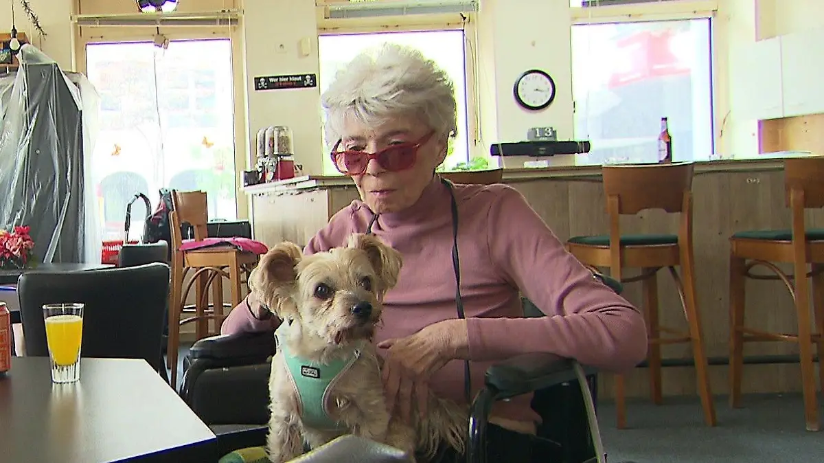 Er darf beim Interview nicht fehlen: Ingrid Steegers Hund Lucky.