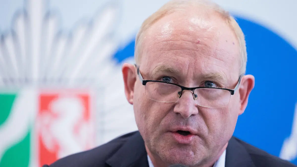 29.08.2023, Nordrhein-Westfalen, Aachen: Wilhelm Muckel, Oberstaatsanwalt, spricht im Polizeipräsidium. Im Fall der seit 2016 vermissten Dorota G. aus Süsterseel wurde ein Tatverdächtiger verhaftet. Foto: Rolf Vennenbernd/dpa +++ dpa-Bildfunk +++
