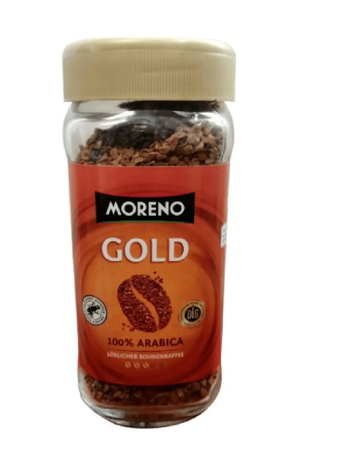 Produktabbildung des löslichen Kaffees von "Moreno Gold 100g"