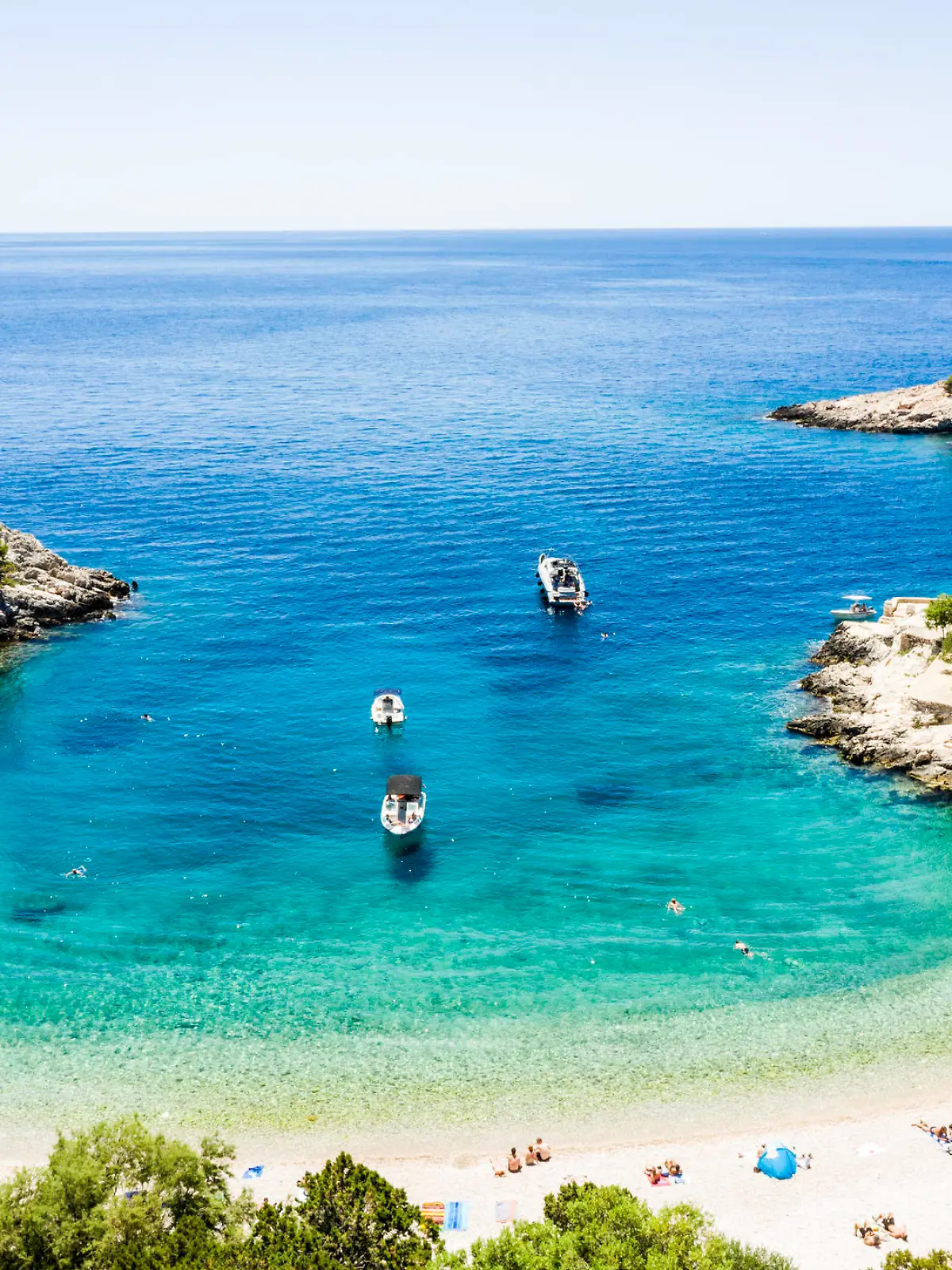 Aerial view of a Sandy Beach in Croatia