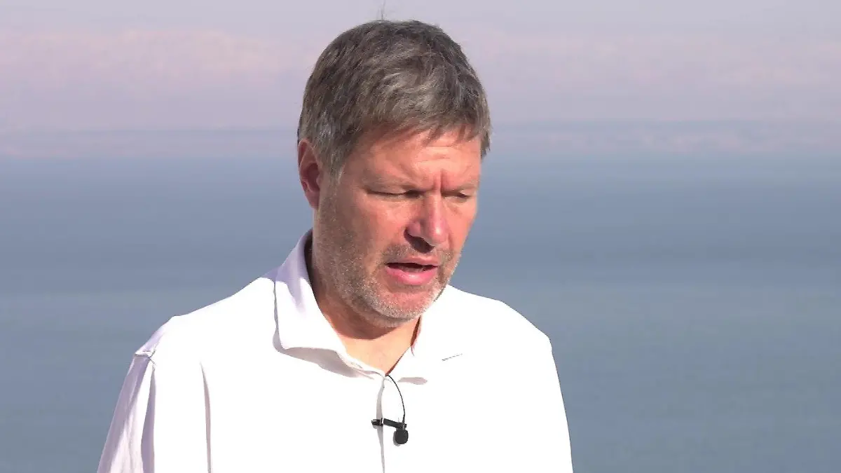 Robert Habeck im RTL/ntv-Interview in Jordanien.
