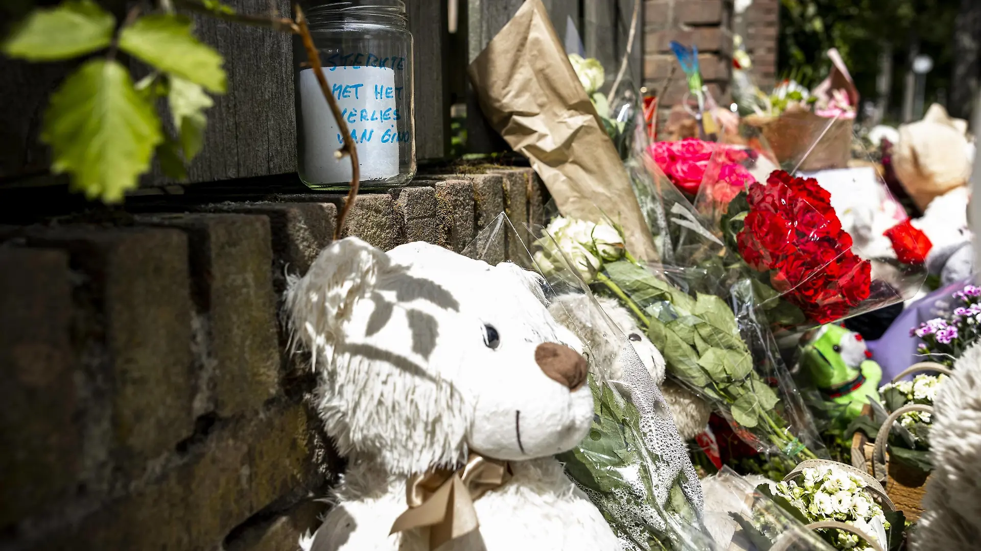 2022-06-06 15:15:34 GELEEN - More and more people are laying down flowers and stuffed animals at the place where 9-year-old Gino was found. 22-year-old Donny M. has been arrested on suspicion of kidnapping and involvement in the boy s death. ANP ROB ENGELAAR netherlands out - belgium out *** 2022 06 06 15 15 34 GELEEN More and more people are laying down flowers and stuffed animals at the place where 9 year old Gino was found 22 year old Donny M has been arrested on suspicion of kidnapping and involvement in the boy s death ANP ROB ENGELAAR netherlands out belgium out PUBLICATIONxINxGERxSUIxAUTxONLY Copyright: xx x449928328x originalFilename: 449928328.jpg