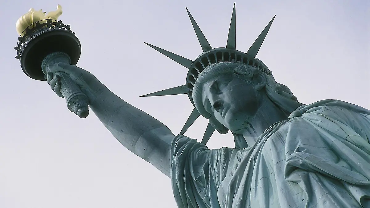 Detailaufnahme der Freiheitsstatue in New York.