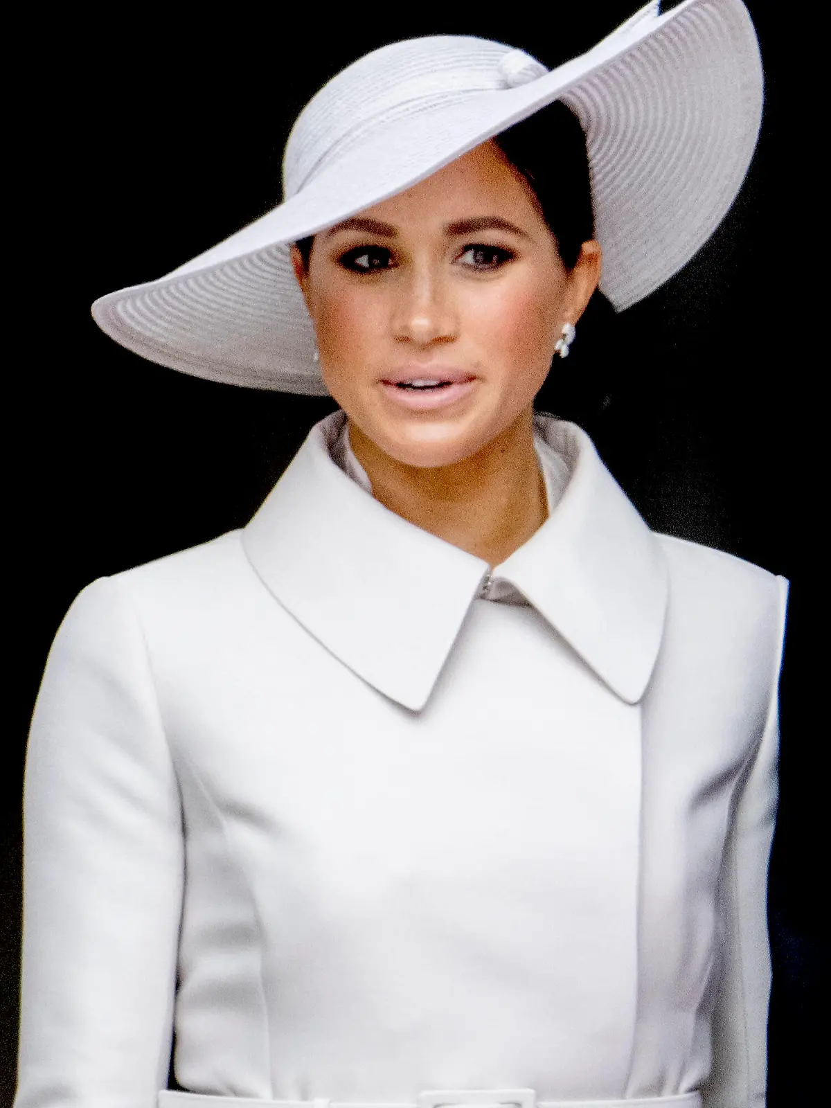  03-06-2022 England Meghan Markle, Duchess of Sussex leaving the national service of thanksgiving for the Queen her reign as part of her platinum jubilee celebrations at Saint Paul cathedral in London.  PUBLICATIONxINxGERxSUIxAUTxONLY Copyright: xPPEx