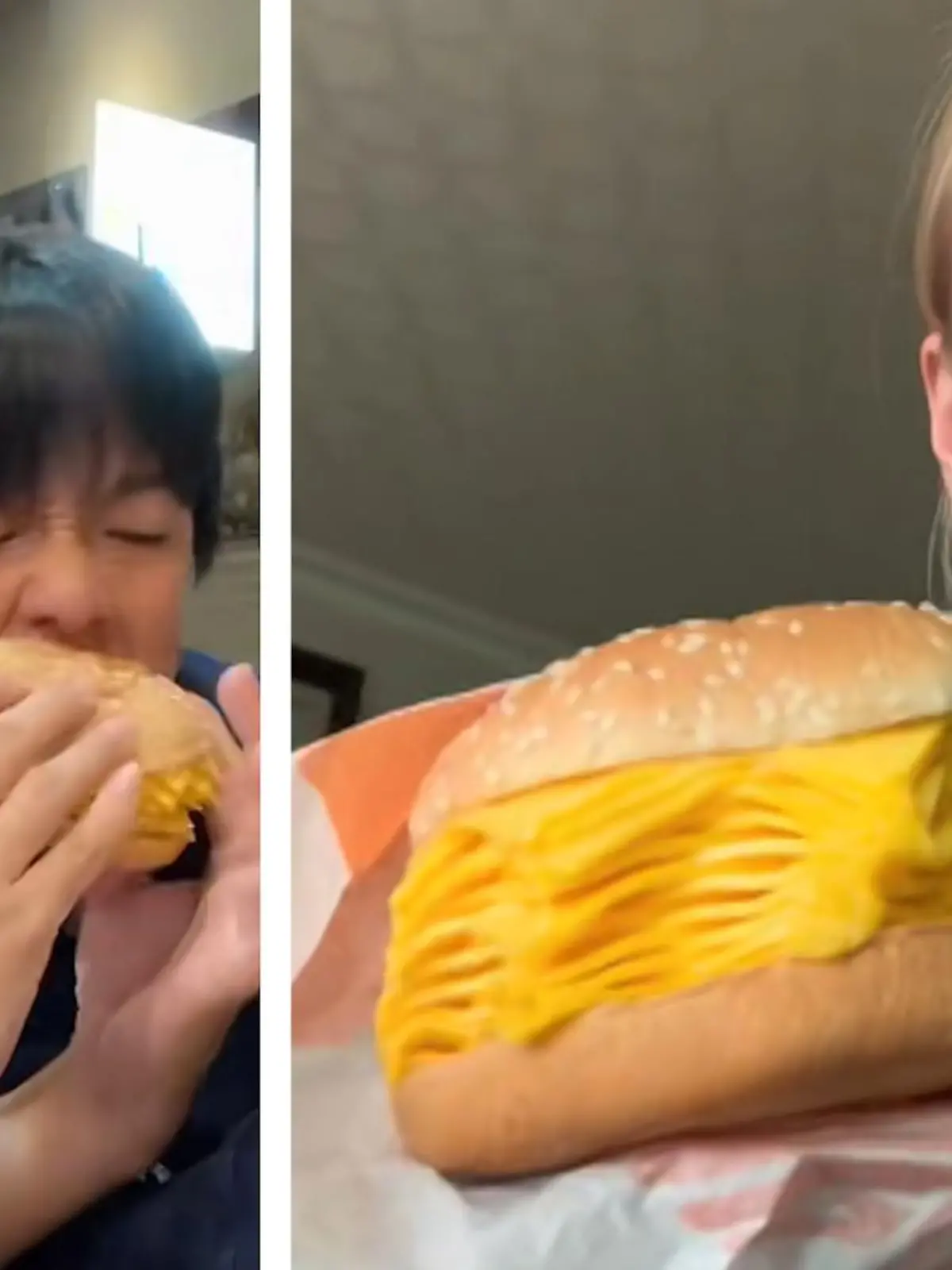 Leicht schmelzend türmen sich die Käsescheiben zwischen zwei Burgerbrötchen: In Thailand sorgt eine neue Burger-Kreation einer Fast-Food-Filiale für einen regelrechten Hype im Netz. "The Real Cheeseburger" - wie Burger King das klebrige Produkt getauft hat - besteht aus 20 Käsescheiben. Was Kunden davon halten und wie der Kalorien-Koloss aussieht, zeigen wir im Video.