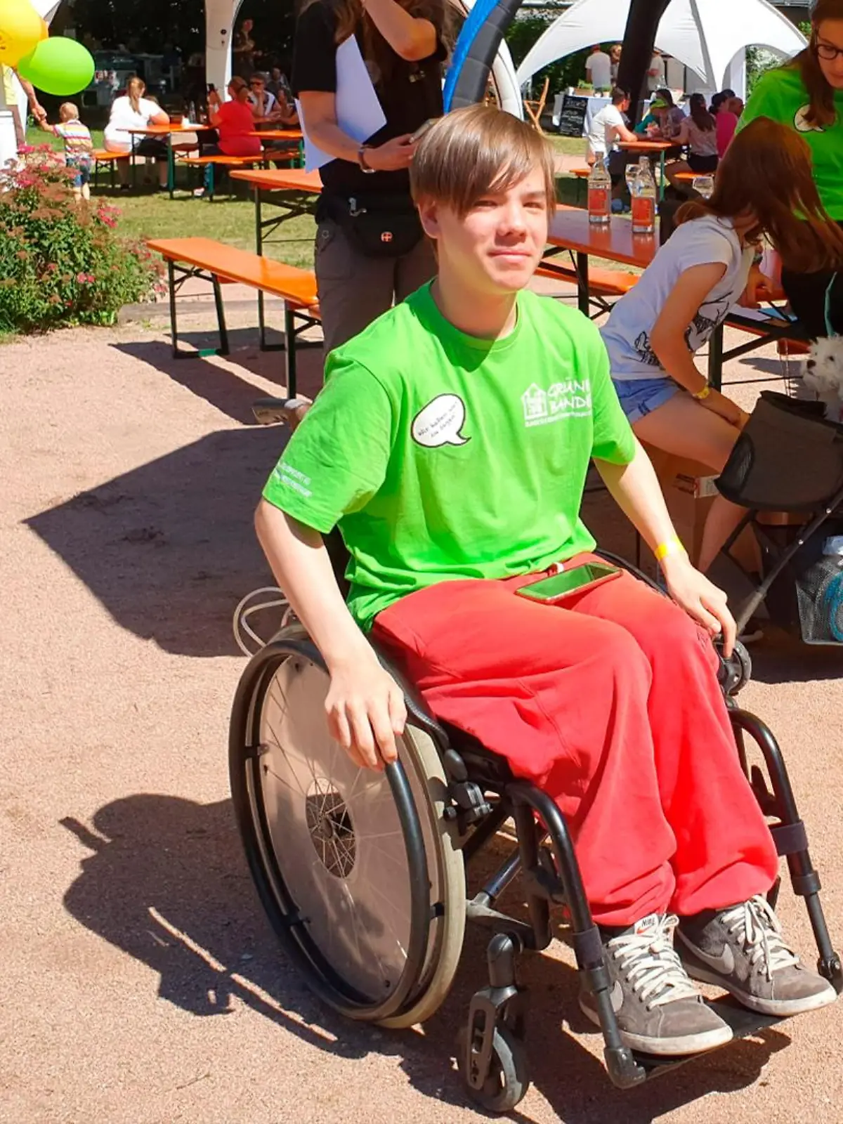 Felix Lindtner im Rollstuhl
