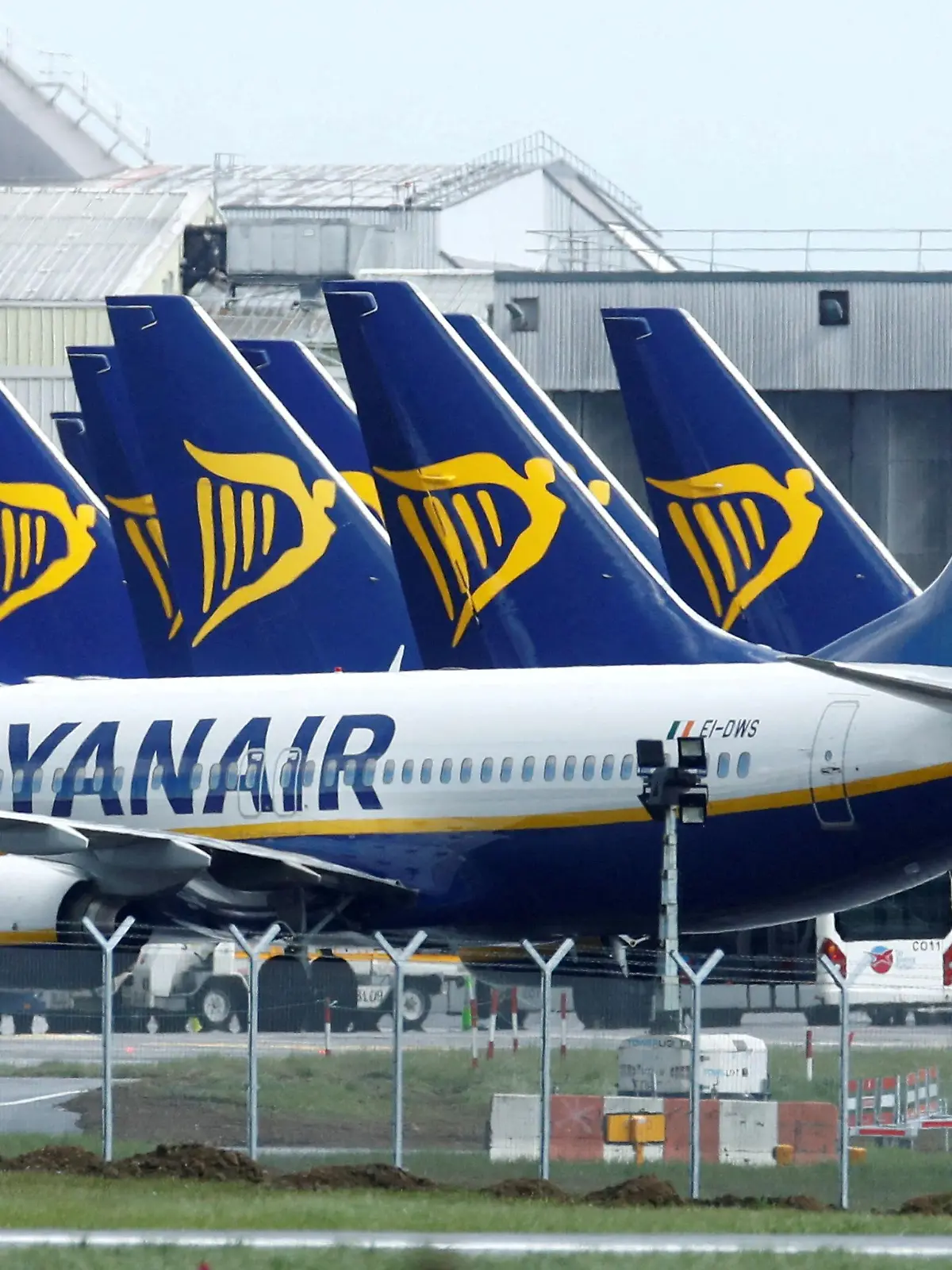 FILE PHOTO: Ryanair planes are seen at Dublin Airport, following the outbreak of the coronavirus disease (COVID-19), Dublin, Ireland, May 1, 2020. REUTERS/Jason Cairnduff/File Photo