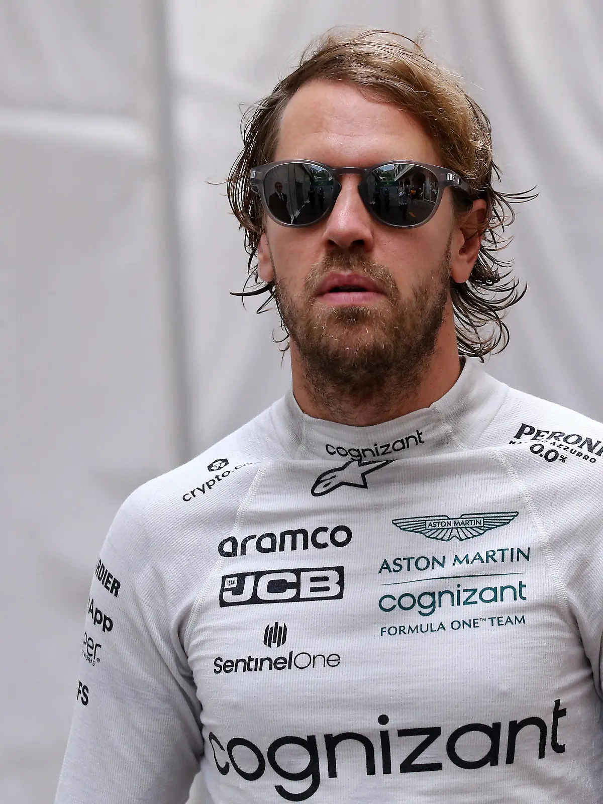 Sebastian Vettel of Aston Martin looks on before the F1 Grand Prix of Monaco at Circuit de Monaco on May 29, 2022 in Monte-Carlo, Monaco. (Photo Marco Canoniero)