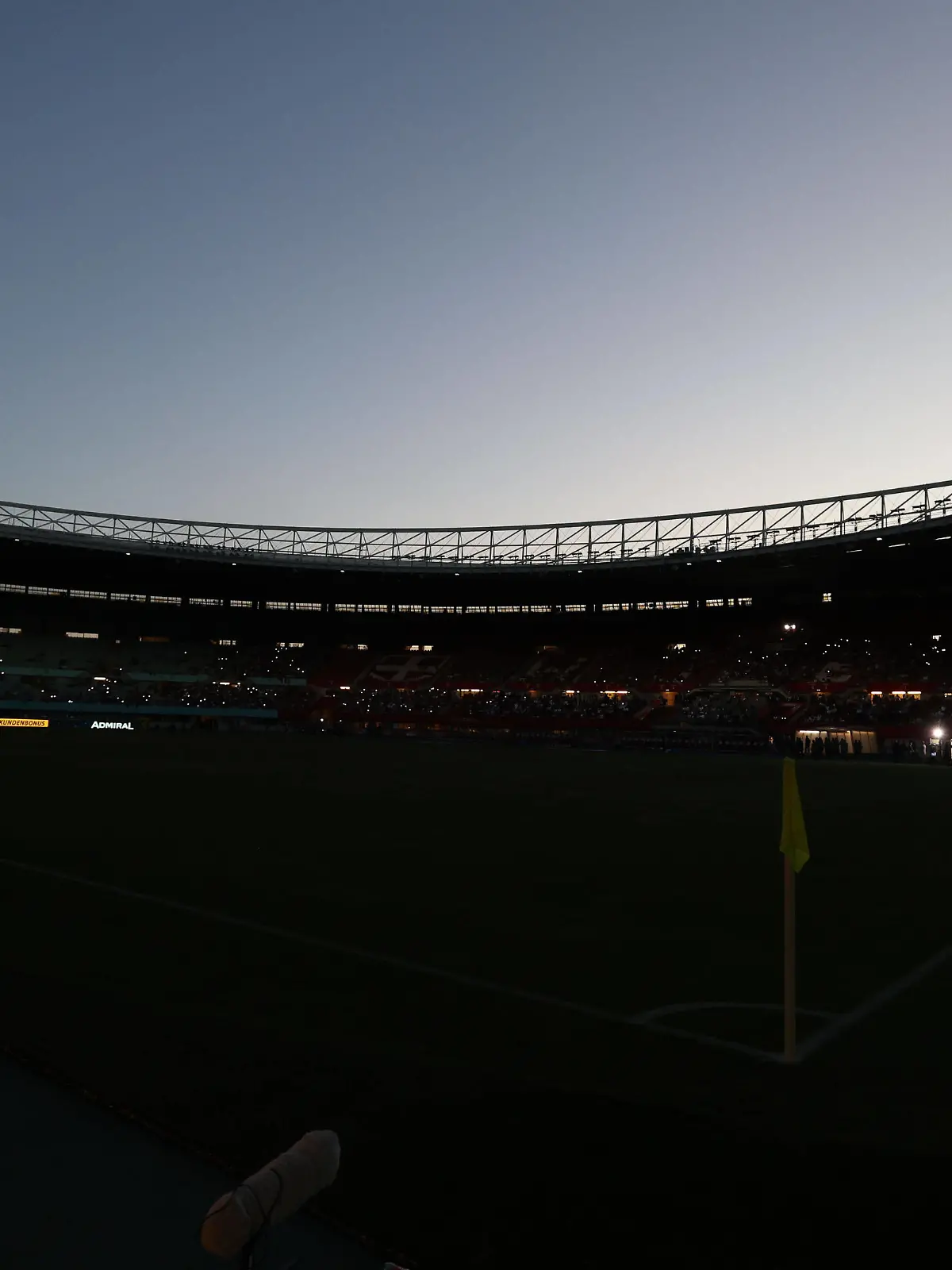  SOCCER - NL, AUT vs DEN VIENNA,AUSTRIA,06.JUN.22 - SOCCER - UEFA Nations League, OEFB international match, Länderspiel, Nationalmannschaft Austria vs Denmark. Image shows the Ernst Happel Stadion during a power failure. PUBLICATIONxNOTxINxAUTxSUIxSWE GEPAxpictures/xArminxRauthner