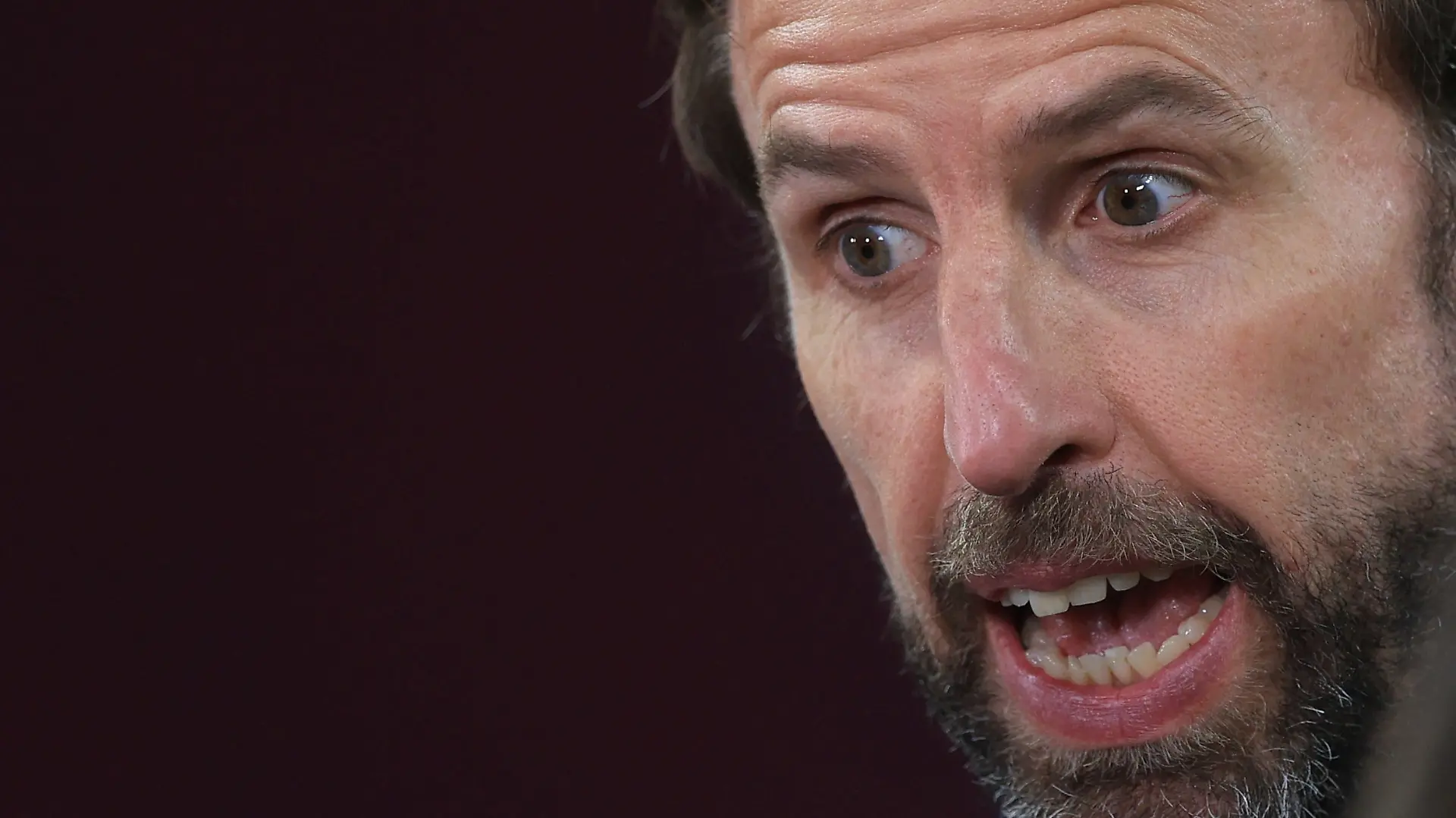 Soccer Football - UEFA Nations League - Group C - Hungary v England - Puskas Arena Park, Budapest, Hungary - June 4, 2022 England manager Gareth Southgate is interviewed after the match Action images via Reuters/Lee Smith
