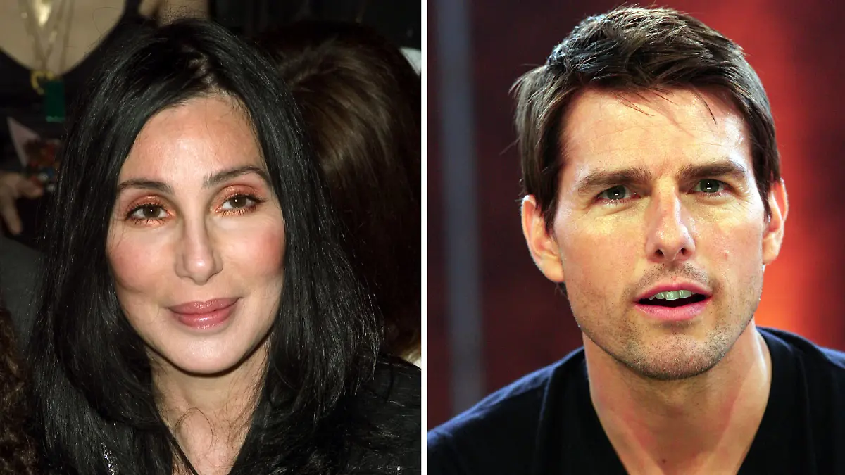 ARCHIV - Die amerikanische Sängerin und Schauspielerin Cher (Bildkombo links; Archivfoto vom 20.03.2006) hat eigenen Angaben zufolge vor Jahren eine Affäre mit Tom Cruise (Bildkombo, rechts, Archivfoto vom 01.04.2006) gehabt. Es wäre so wunderbar gewesen. Und sie sei so verrückt nach ihm gewesen, erzählte die Diva laut «People»-Magazin der US- Talkmasterin Oprah Winfrey. Cher hatte demnach im Alter von 39 Jahren den damals 23-jährigen Cruise bei einer Wohltätigkeitsveranstaltung im Weißen Haus kennengelernt. Foto: Steve Levy/Martin Schutt +++(c) dpa - Report+++