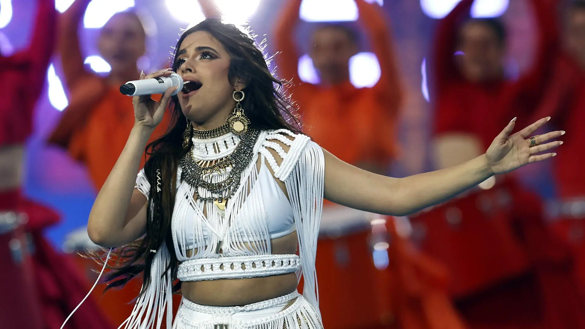 PARIS - Camila Cabello during the UEFA Champions League final match between Liverpool FC and Real Madrid at Stade de Franc on May 28, 2022 in Paris, France. ANP DUTCH HEIGHT MAURICE VAN STONE UEFA Champions League final 2021/2022 xVIxANPxSportx/xMauricexvanxSteenxIVx *** PARIS Camila Cabello during the UEFA Champions League final match between Liverpool FC and Real Madrid at Stade de Franc on May 28, 2022 in Paris, France ANP DUTCH HEIGHT MAURICE VAN STONE UEFA Champions League final 2021 2022 xVIxANPxSportx xMauricexvanxSteenxIVx 449464868 originalFilename: 449464868.jpg