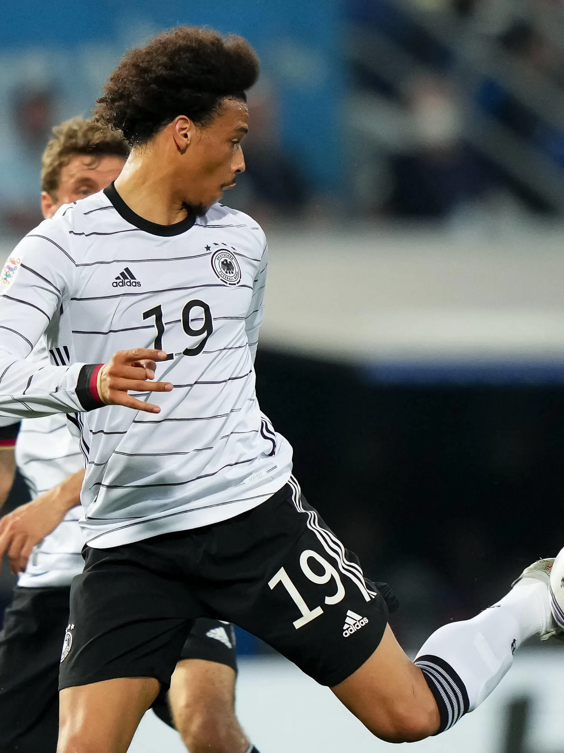  Italy v Germany - UEFA Nations League Leroy Sane of Germany controls the ball during the UEFA Nations League match between Italy and Germany at Stadio Renato Dall Ara, Bologna, Italy on 4 June 2022. Bologna Bologna Italy PUBLICATIONxNOTxINxFRA Copyright: xGiuseppexMaffiax originalFilename:maffia-italyvge220604_npHI8.jpg