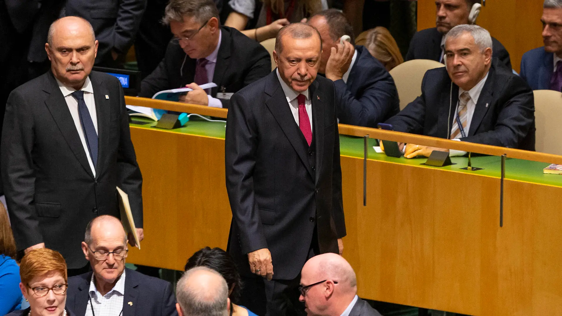 USA: United Nations 74th General Assembly Day 1 President of Republic of Turkey Recep Tayyip Erdogan attends United Nations 74th General Assembly at UN Headquarters New York New York United States Pier 59 studios PUBLICATIONxINxGERxSUIxAUTxONLY LevxRadin