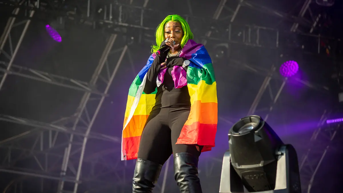 Ms Banks performing on the main stage, Birmingham Pride, Smithfield, Birmingham, September 25th & 26th, 2021, Credit:ANTHONY_STANLEY / Avalon