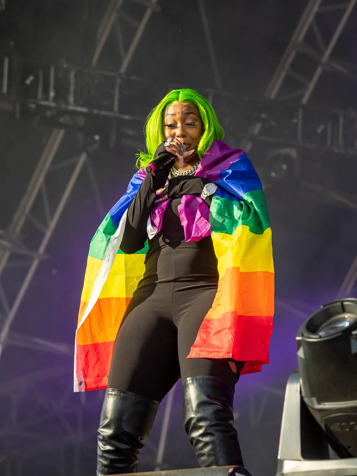 Ms Banks performing on the main stage, Birmingham Pride, Smithfield, Birmingham, September 25th & 26th, 2021, Credit:ANTHONY_STANLEY / Avalon