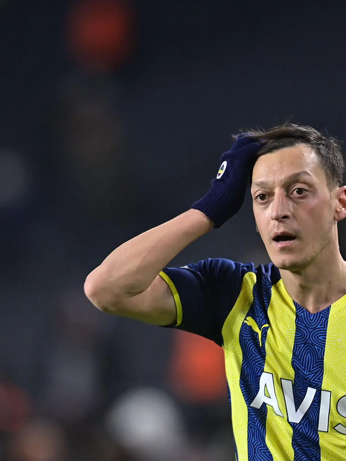 Mesut Ozil of Fenerbahce during the Turkish Super league football match between Fenerbahce and Altay at Ulker Stadium in Istanbul , Turkey on January 19 , 2022. (, Credit:Seskimphoto / Avalon