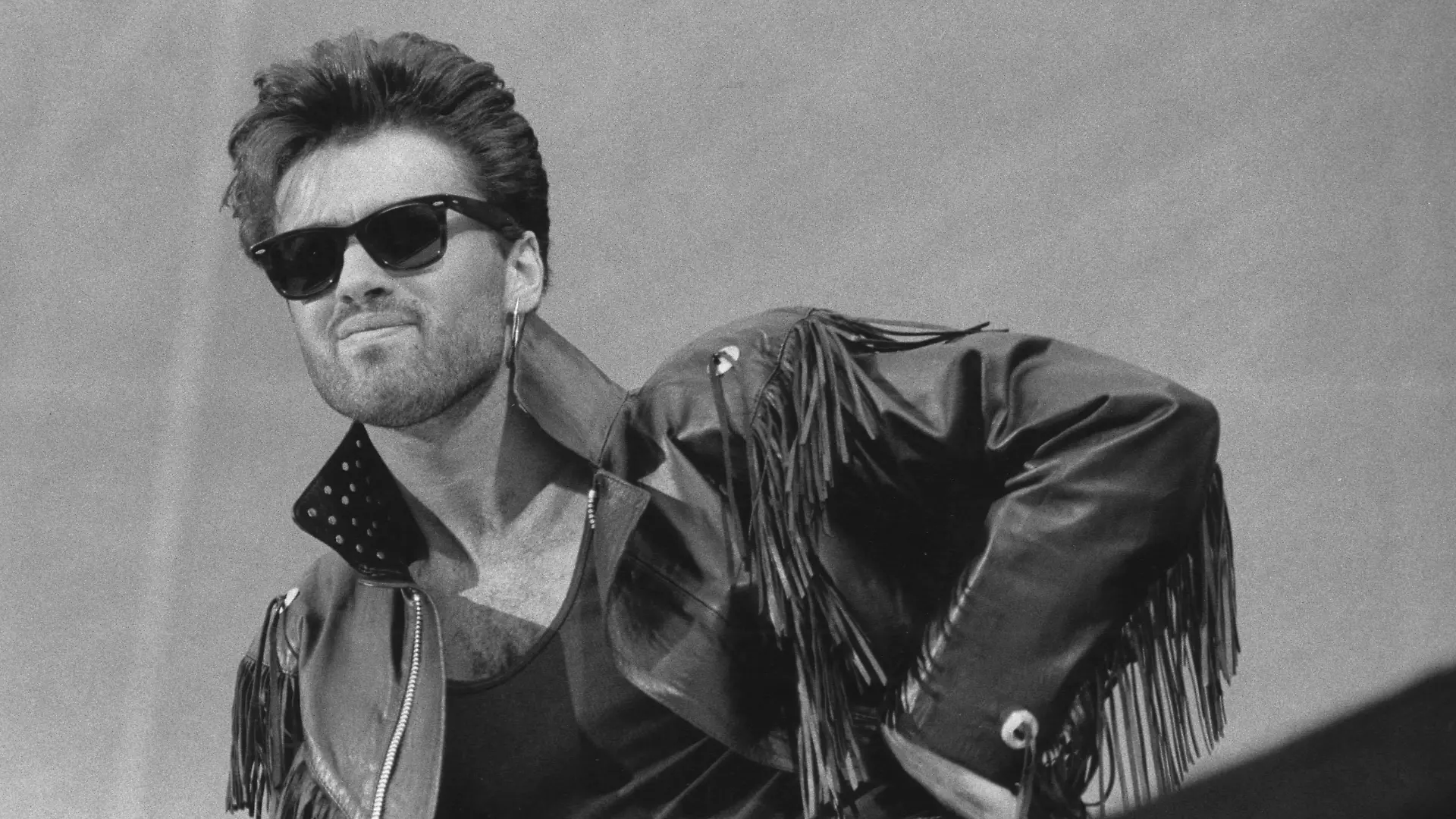 GEORGE MICHAEL PERFORMS AT WHAM-THE FINAL. JUNE 1986. /