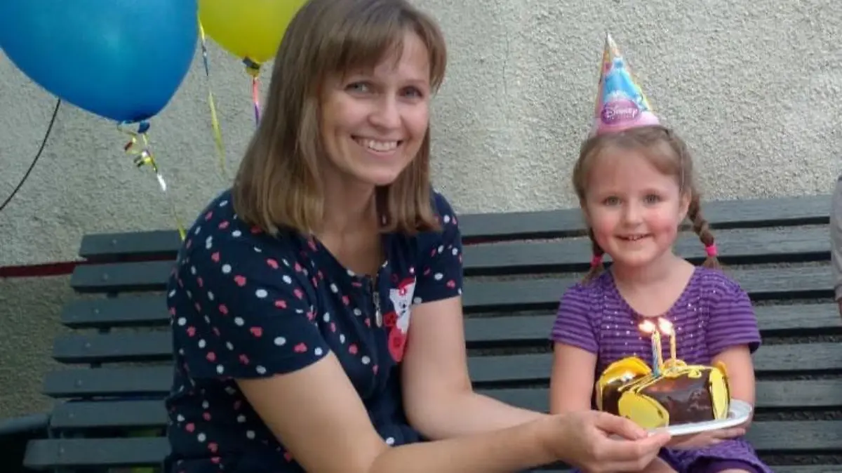 Marina und ihre Mutter vor Beginn des Krieges in der Ukraine.