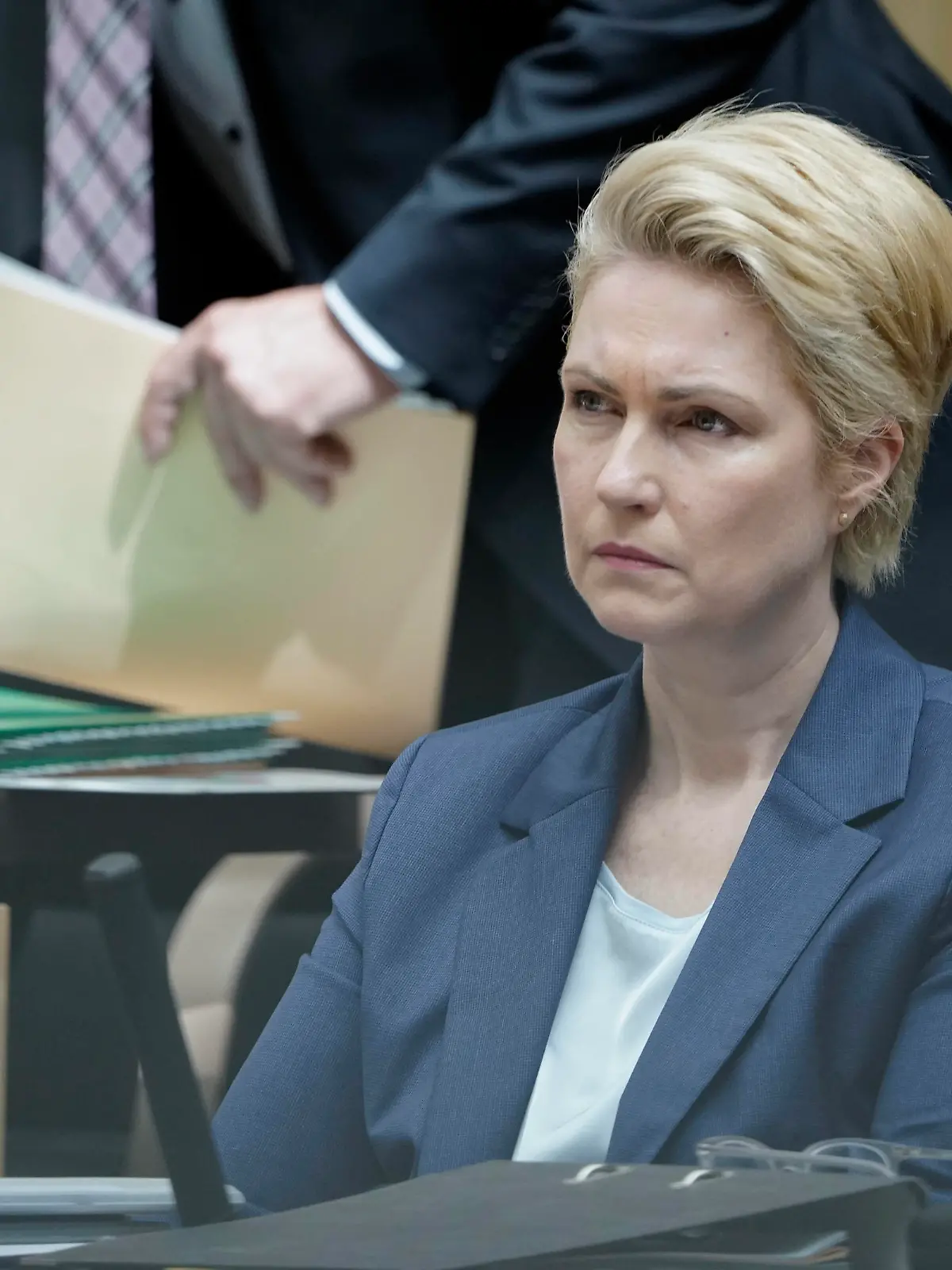  1021. Bundesratsitzung in Berlin Aktuell, 20.05.2022, Berlin, Ministerpraesidentin Manuela Schwesig SPD von Mecklenburg-Vorpommern im Plenarsaal bei ihrer Rede bei der 1021.Sitzung im Bundesrat in Berlin Berlin Berlin Deutschland *** 1021 Bundesrat session in Berlin Current, 20 05 2022, Berlin, State President Manuela Schwesig SPD of Mecklenburg Vorpommern in the plenary hall during her speech at the 1021 session in the Bundesrat in Berlin Berlin Germany