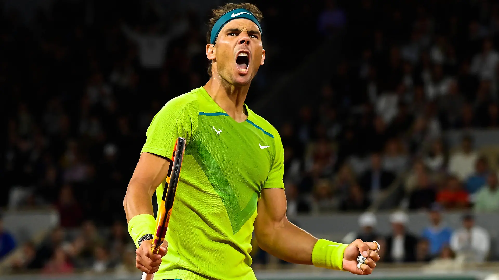 Attitude - Joie de Rafael Nadal Espagne TENNIS : Roland Garros 2022 - Internationaux de France - 31/05/2022 FedericoPestellini/Panoramic PUBLICATIONxNOTxINxFRAxITAxBEL