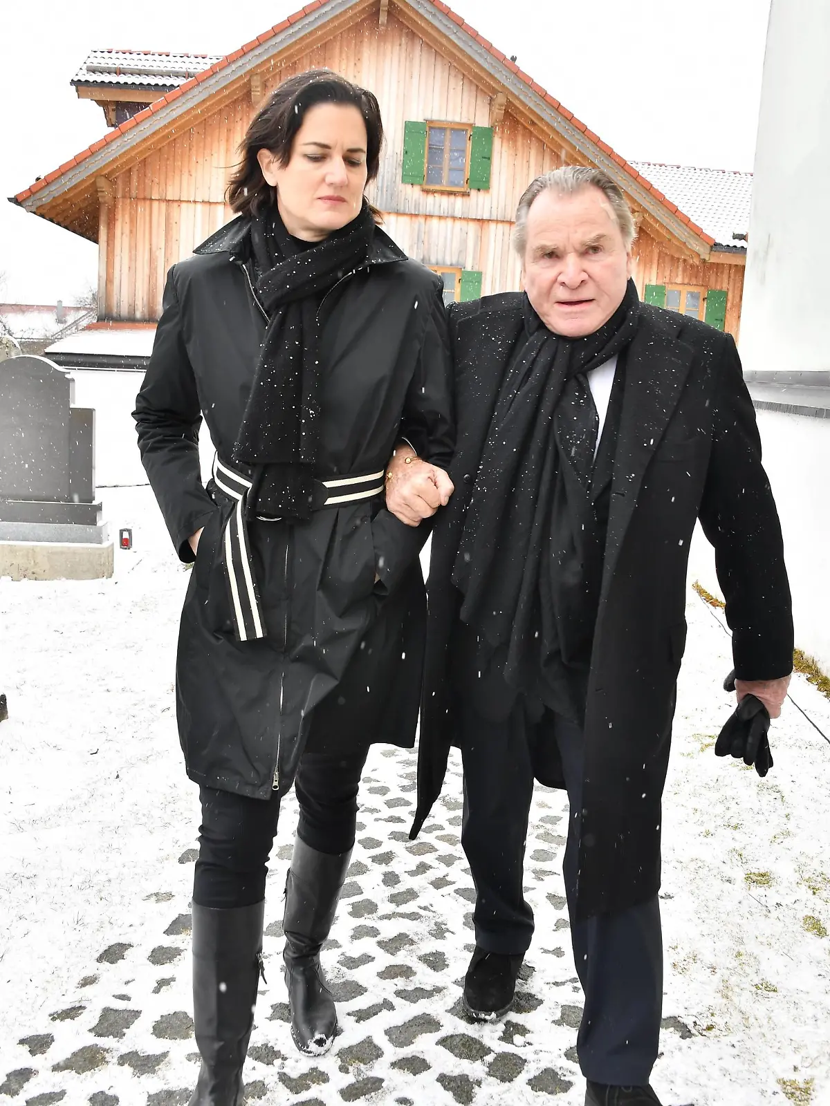 Fritz Wepper mit Susanne Kellermann / Gedenkgottesdienst für Siegfried Rauch / Kirche / Gedenken / Gemeinde Habach bei Murnau / 19.03.2018 *** Fritz Wepper with Susanne Kellermann Memorial Service for Siegfried Rauch Church Commemoration Gemeinde Habach near Murnau 19 03 2018  