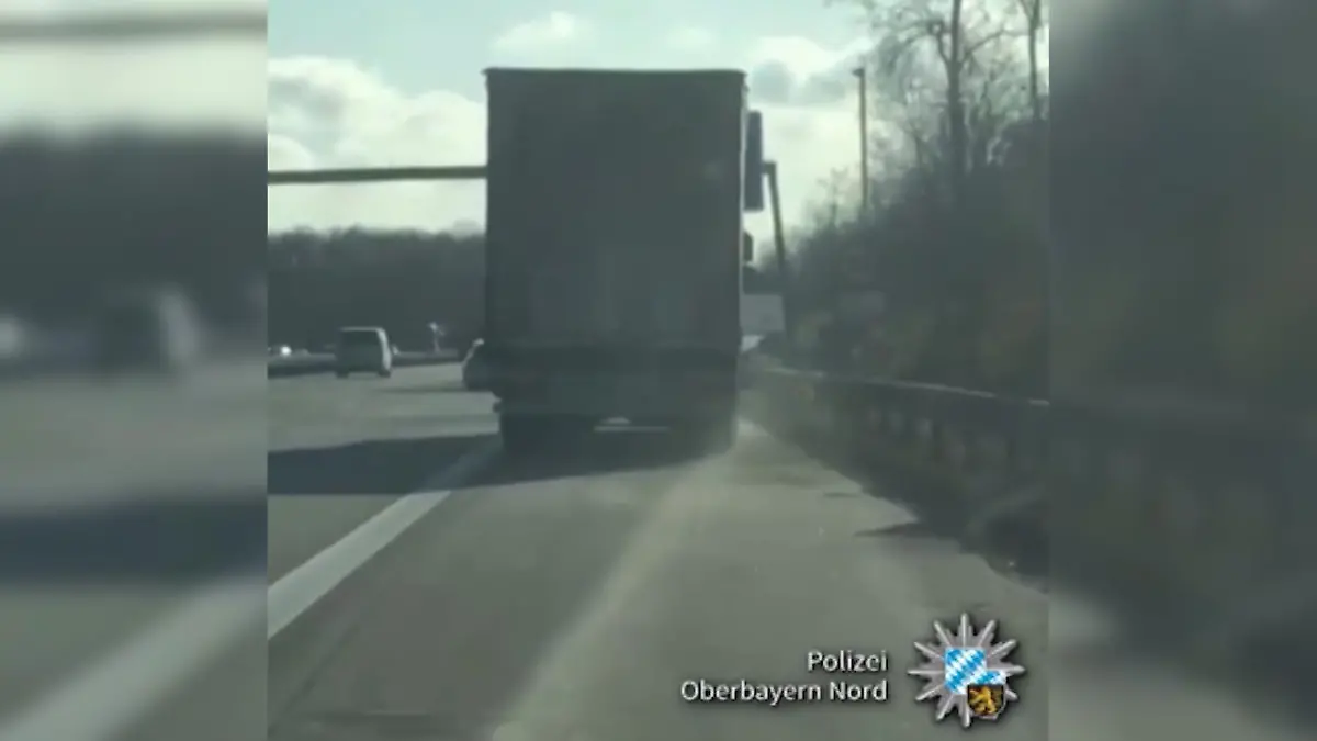 Betrunkener LKW Fahrer auf der A9 Polizei veröffentlicht Video zur Warnung