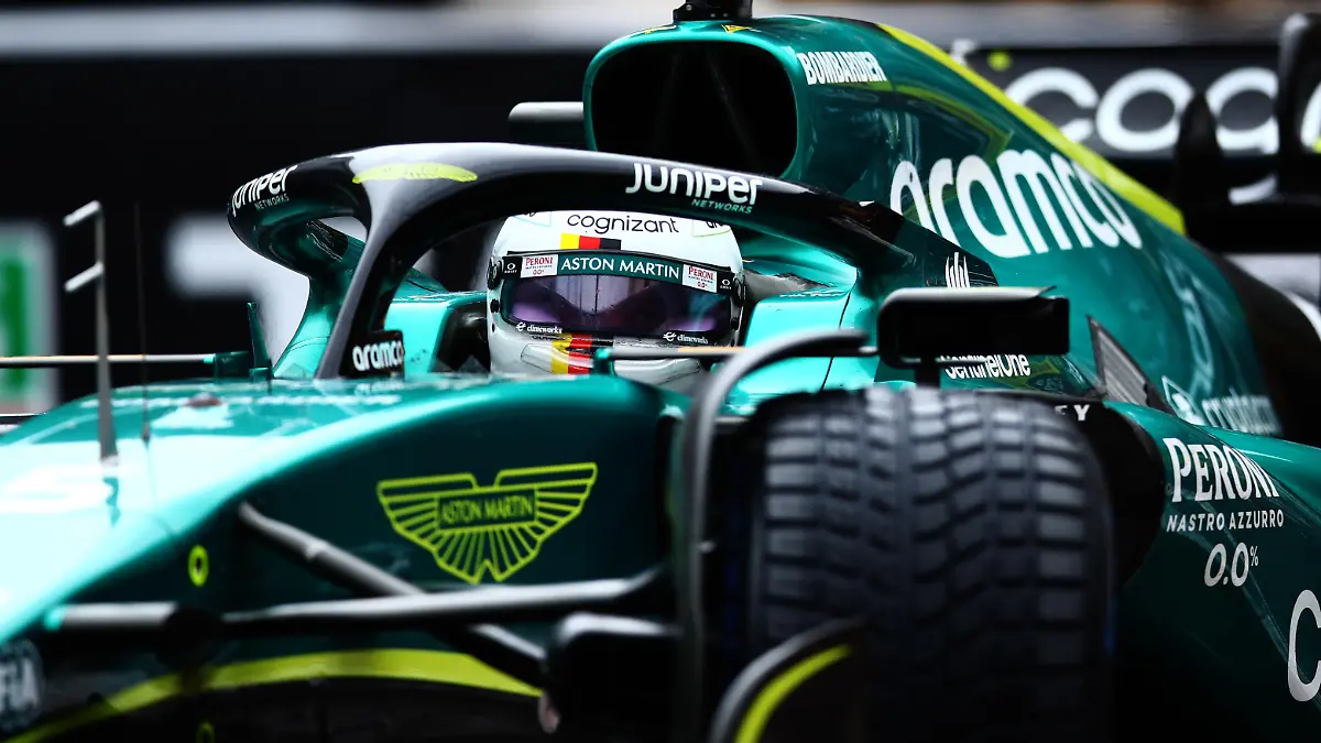 MONTE-CARLO, MONACO - MAY 29: Sebastian Vettel of Germany driving the (5) Aston Martin AMR22 Mercedes in the Pitlane during the F1 Grand Prix of Monaco at Circuit de Monaco on May 29, 2022 in Monte-Carlo, Monaco. (Photo by Eric Alonso/Getty Images)