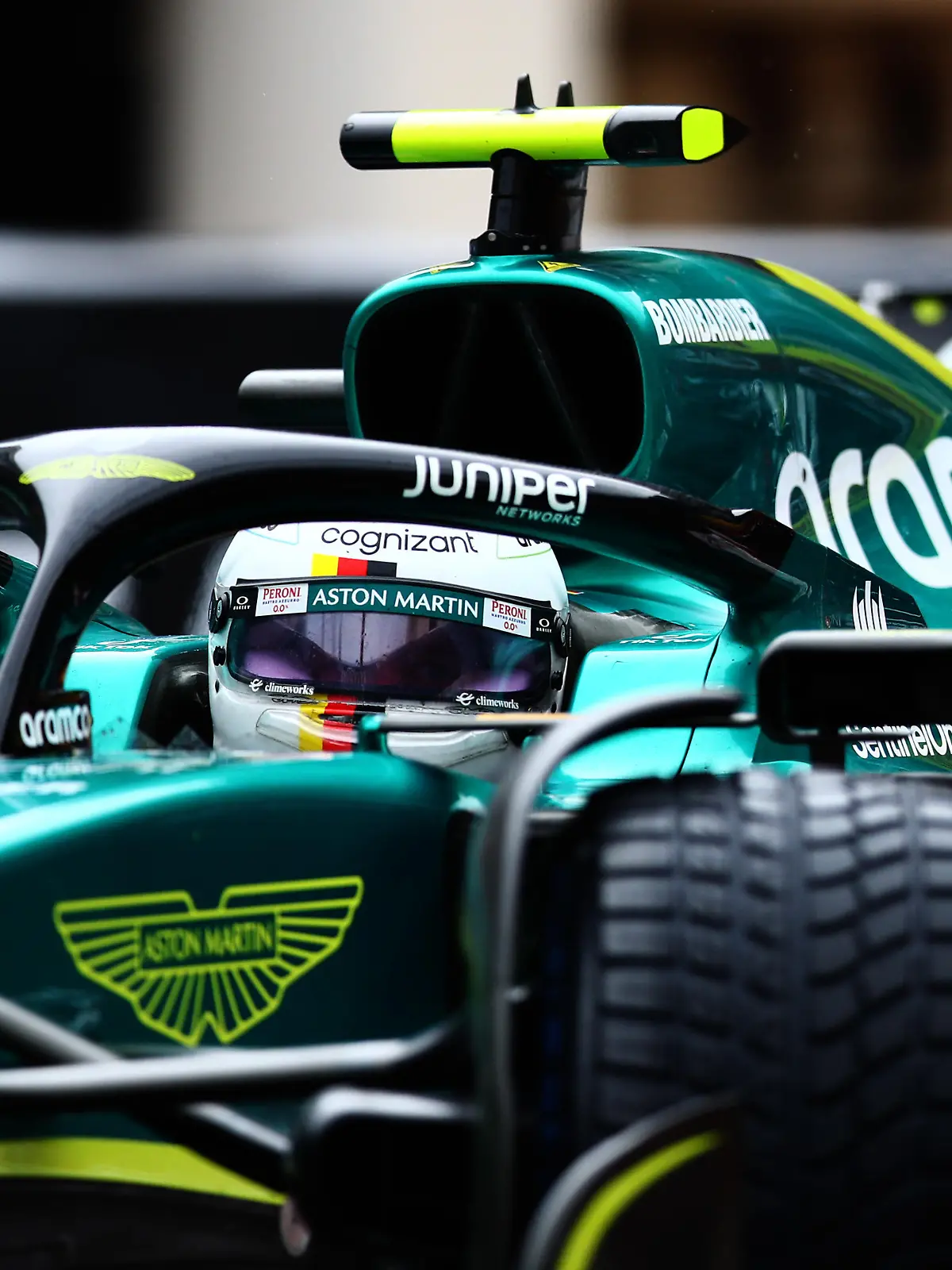 MONTE-CARLO, MONACO - MAY 29: Sebastian Vettel of Germany driving the (5) Aston Martin AMR22 Mercedes in the Pitlane during the F1 Grand Prix of Monaco at Circuit de Monaco on May 29, 2022 in Monte-Carlo, Monaco. (Photo by Eric Alonso/Getty Images)