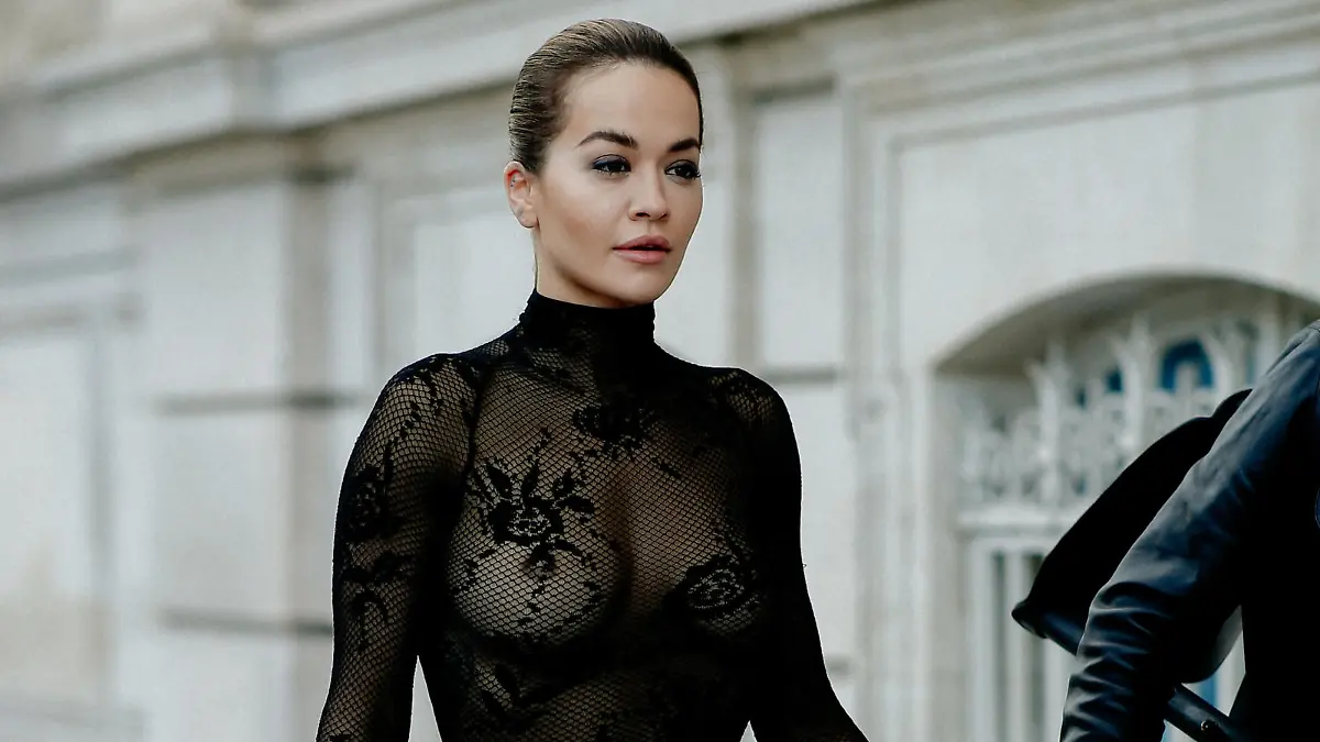 Street style, Rita Ora arriving at Alaia Fall-Winter 2023-2024 Haute Couture show, held at Passerelle Leopold Sedar Senghor, Paris, France, on July 2, 2023. Photo by Marie-Paola Bertrand-Hillion/ABACAPRESS.COM