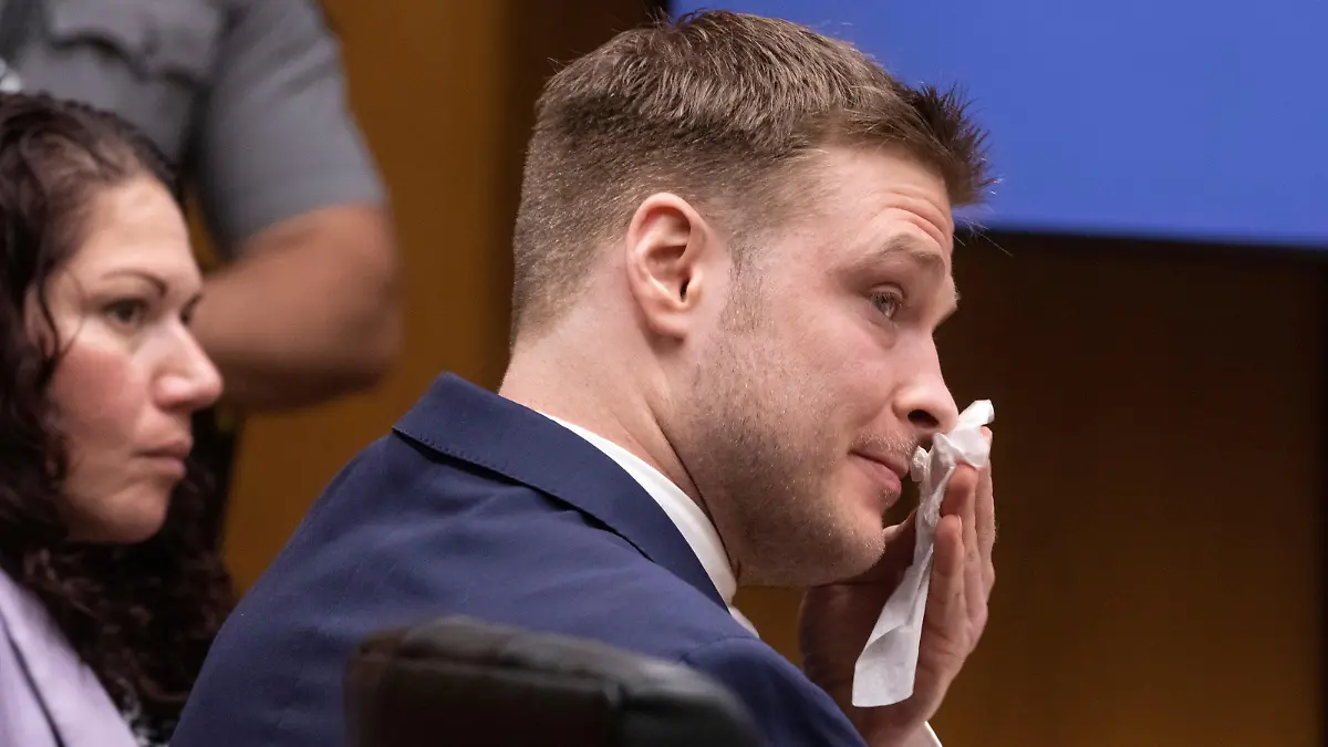 Defendant Christopher Gregor listens to testimony in the courtroom. The trial of Christopher Gregor, charged with the murder of his 6-year-old son before Superior Court Judge Guy P. Ryan.
Toms River, NJ
Tuesday, April 30, 2024