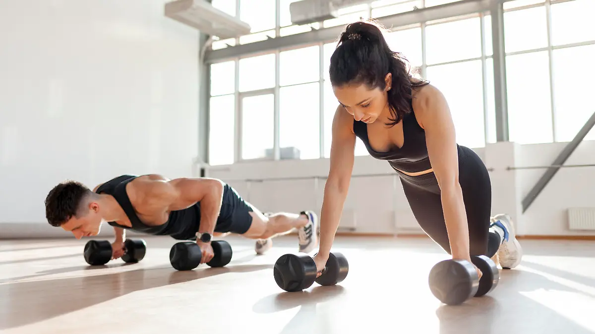 Pärchen beim Sport