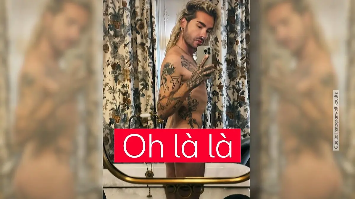 Bill Kaulitz zieht blank im Super-Bad Hallöchen Popöchen