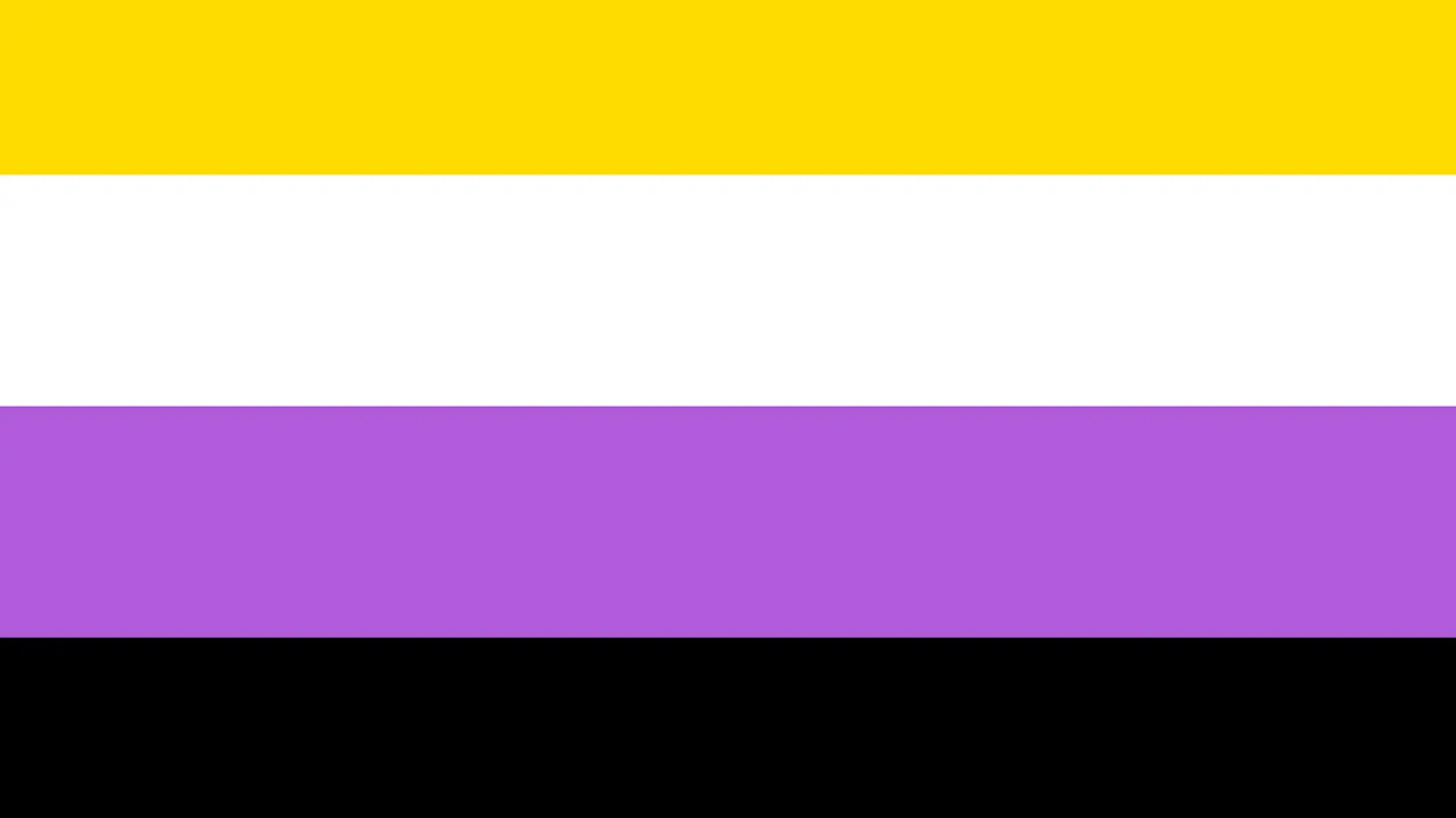 Non-Binary pride community flag, LGBT symbol. Sexual minorities identity. Vector illustration