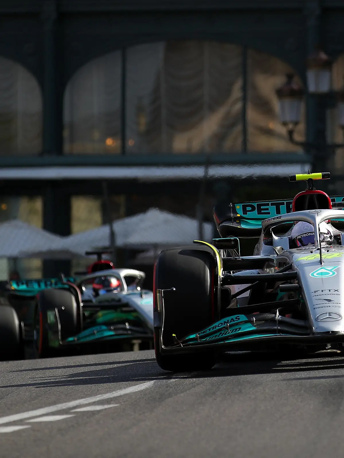 MONTE-CARLO, MONACO - MAY 27: Lewis Hamilton of Great Britain driving the (44) Mercedes AMG Petronas F1 Team W13 on track during practice ahead of the F1 Grand Prix of Monaco at Circuit de Monaco on May 27, 2022 in Monte-Carlo, Monaco. (Photo by Eric Alonso/Getty Images)