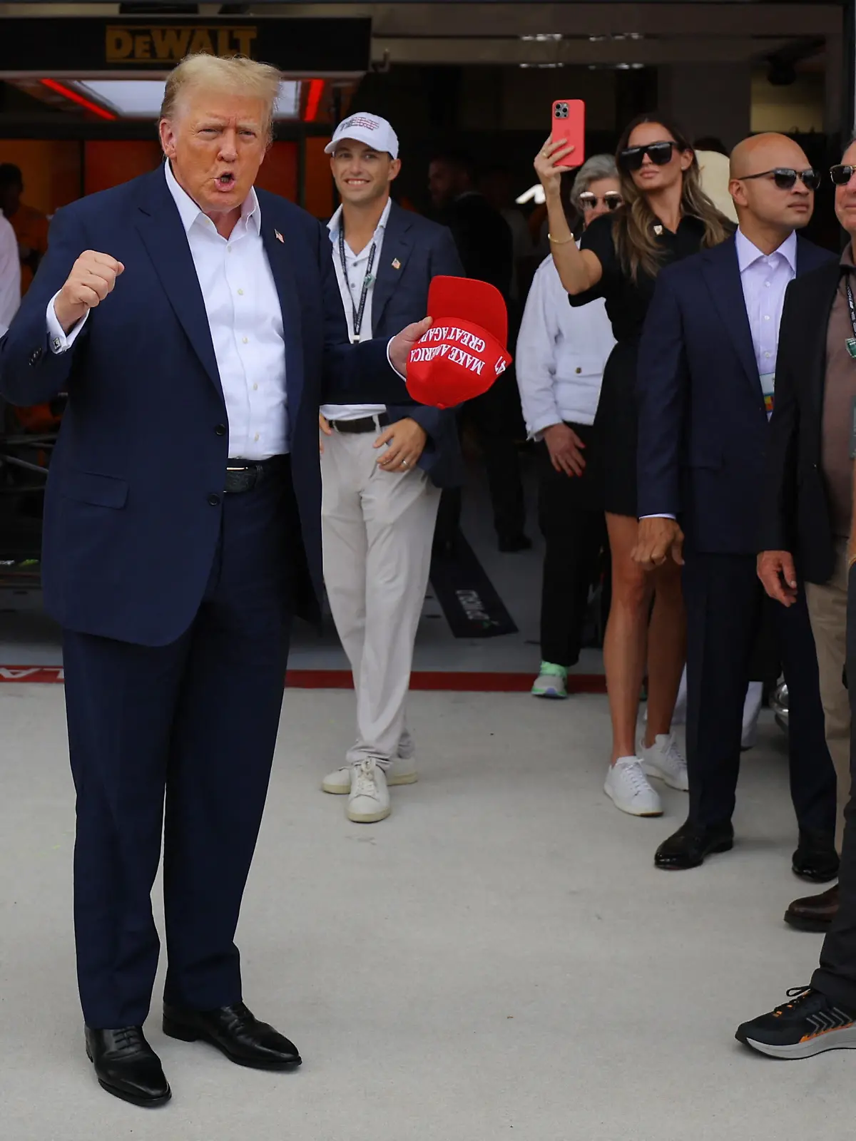 Formula One F1 - Miami Grand Prix - Miami International Autodrome, Miami, Florida, United States - May 5, 2024 Republican Presidential candidate and former U.S. President Donald Trump ahead of the Miami Grand Prix REUTERS/Brian Snyder
