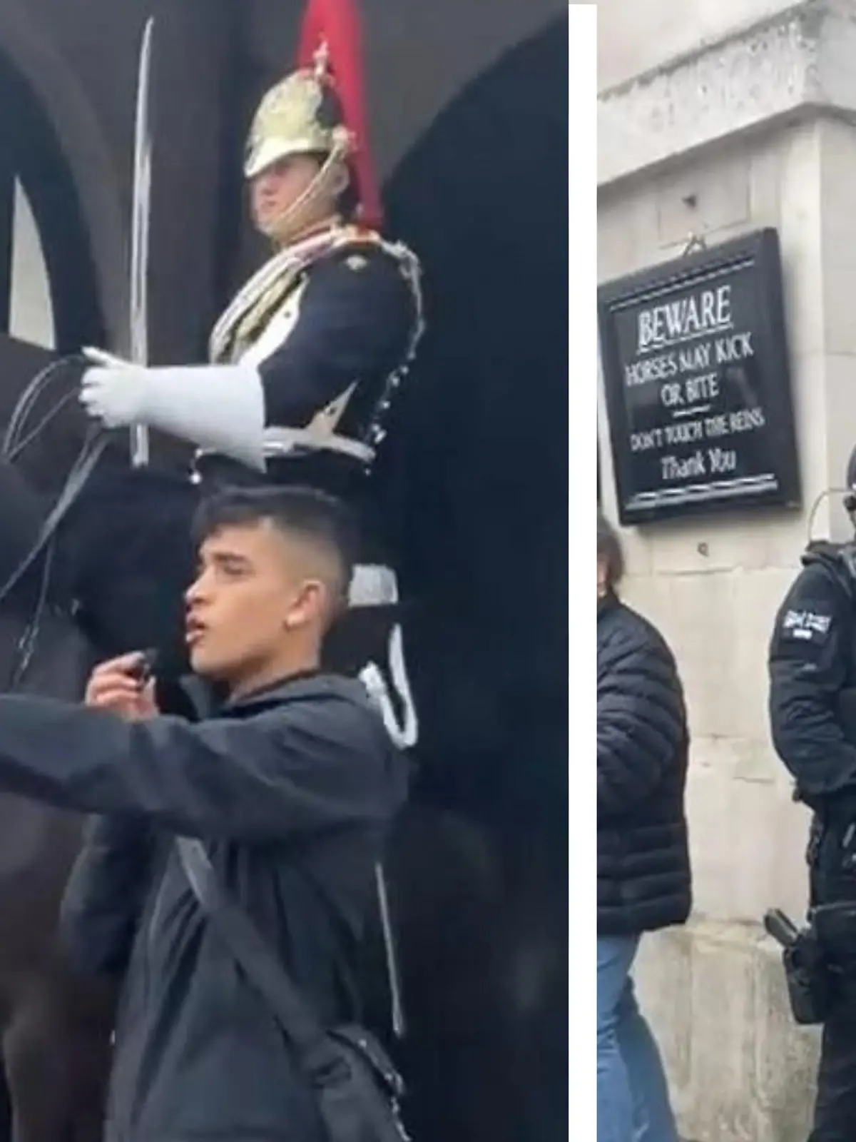 Sie sind definitiv not amused!
Mit diesem Scherz hat es TikToker Musa definitiv zu weit getrieben: Der 17-Jährige möchte als Influencer sein Geld verdienen und lädt immer wieder Pranks auf der Plattform TikTok hoch. Doch als er die britische Königsgarde mit Interviewfragen belästigt eskaliert die Situation und erwird festgenommen. Übrigens nicht das erste Mal, wie ihr im Video seht.