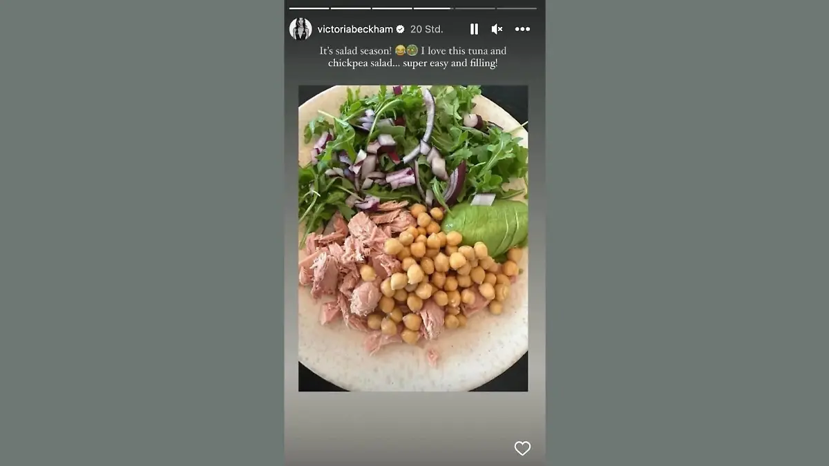 In ihrer Instagram-Story zeigt Victoria Beckham ihren Lieblingssalat.