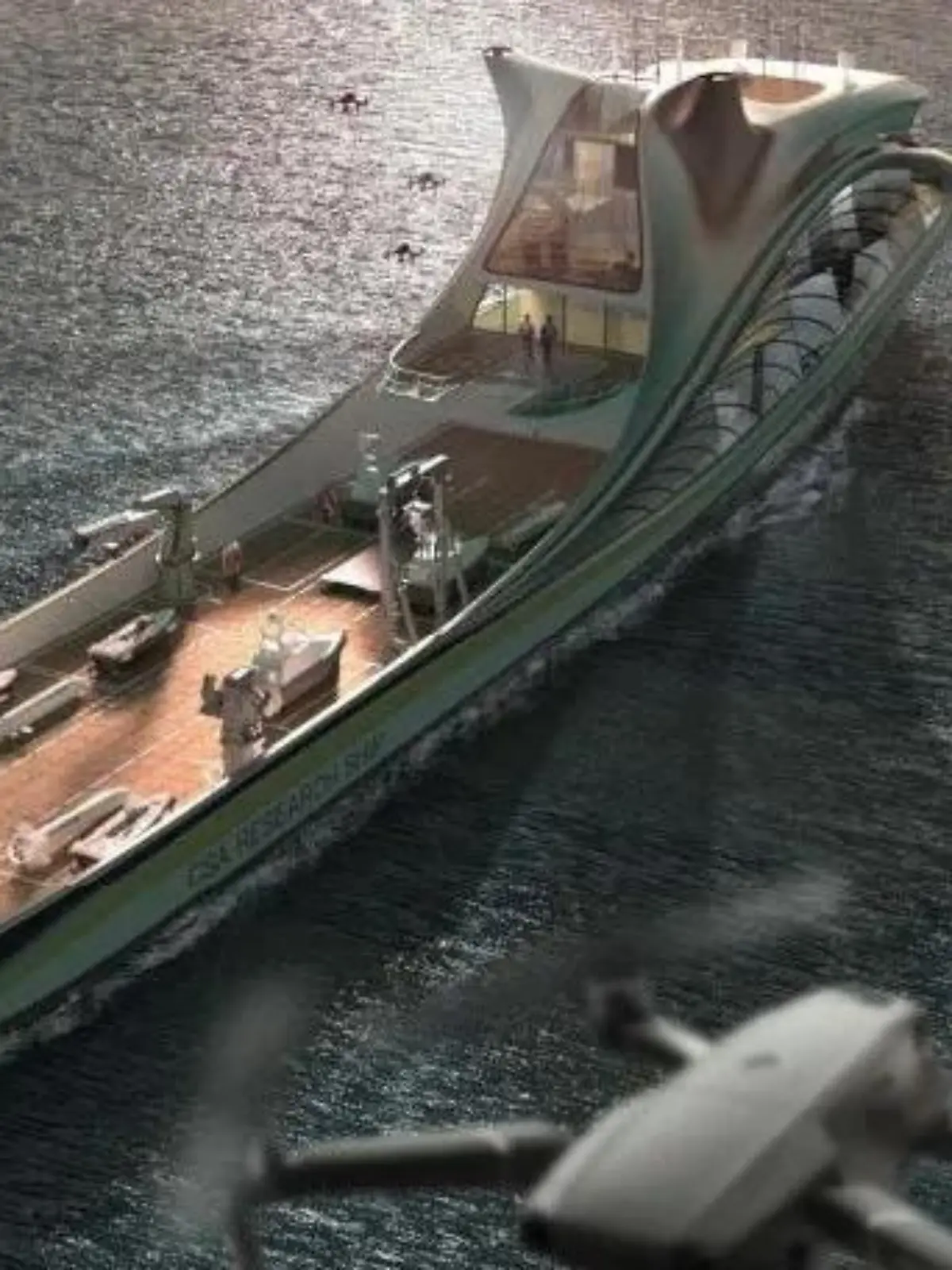 Das Schiff "Zhu Hai Yun" ist das erste intelligente und autonome Schiff, das etwa 50 Drohnen tragen kann.