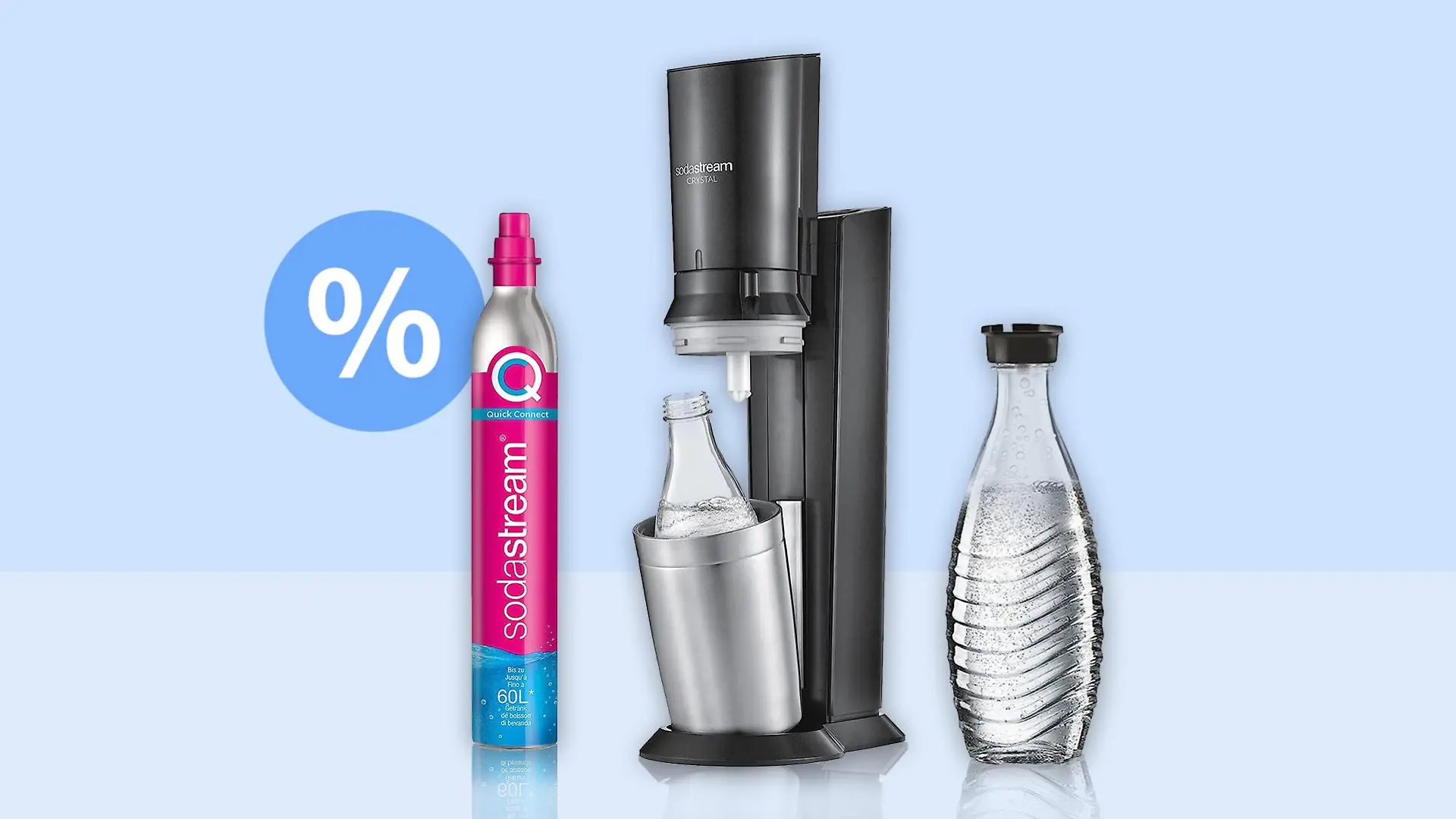 SodaStream Crystal 3.0 Set in einer Collage.