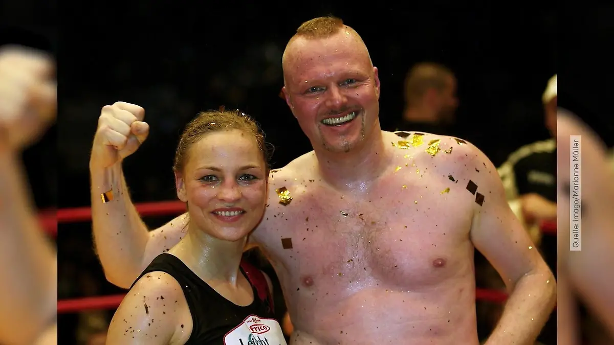 Regina Halmich und Stefan Raab