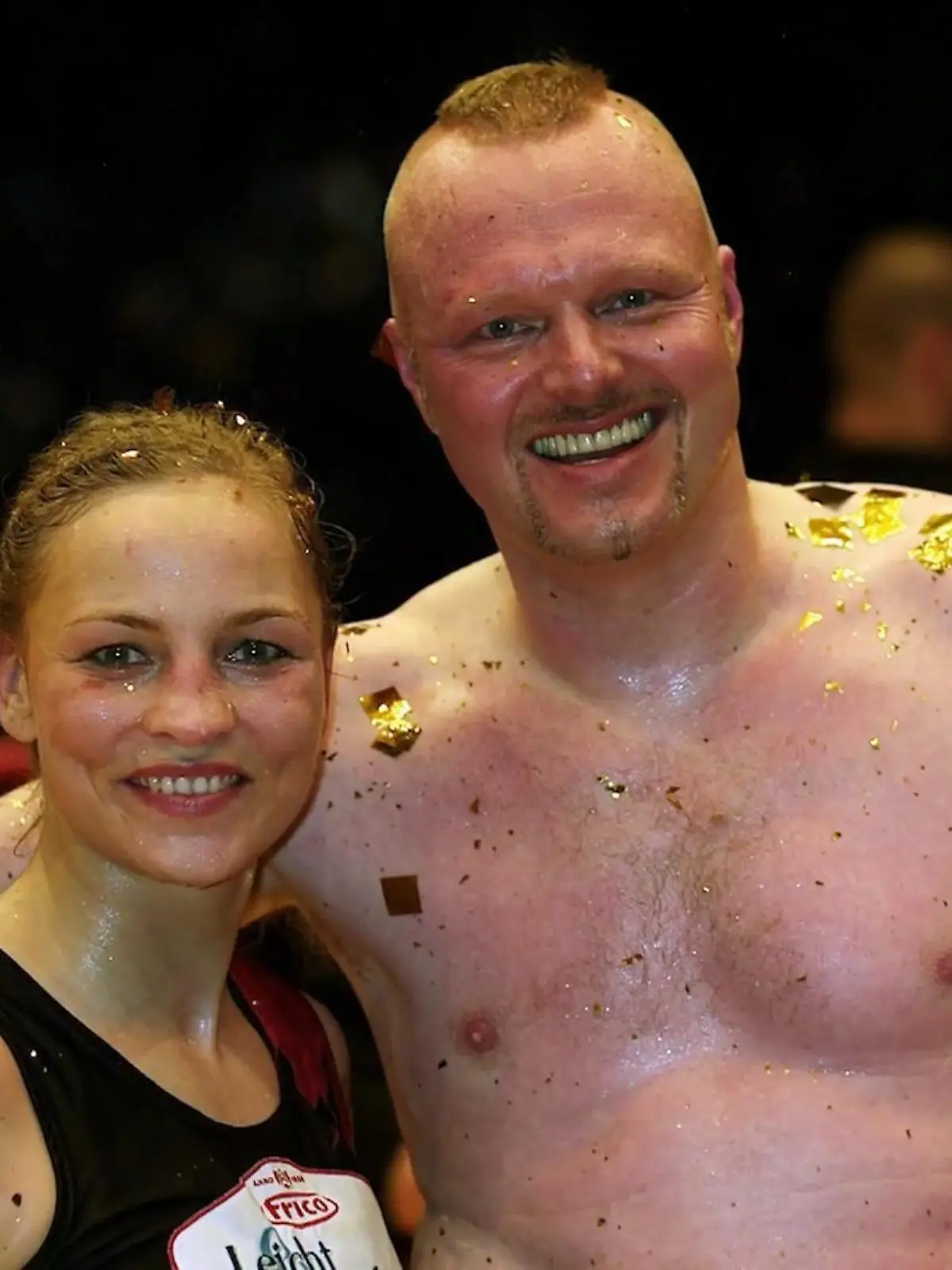 Regina Halmich und Stefan Raab
