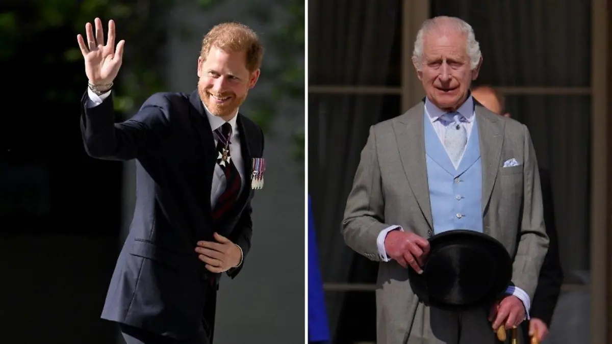 Royals auf Distanz: Harry in der Kirche, Charles bei Gartenparty